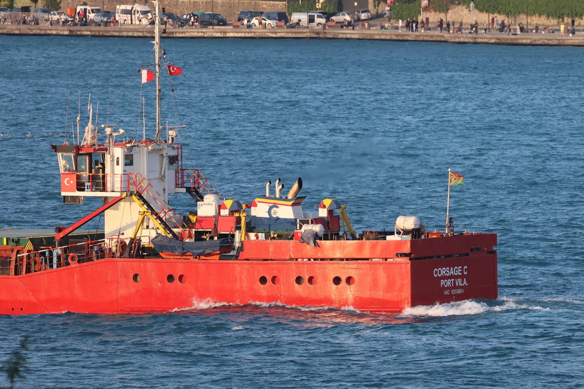 Cargo ship carrying tons of soda for Ukraine sinks off Greek island