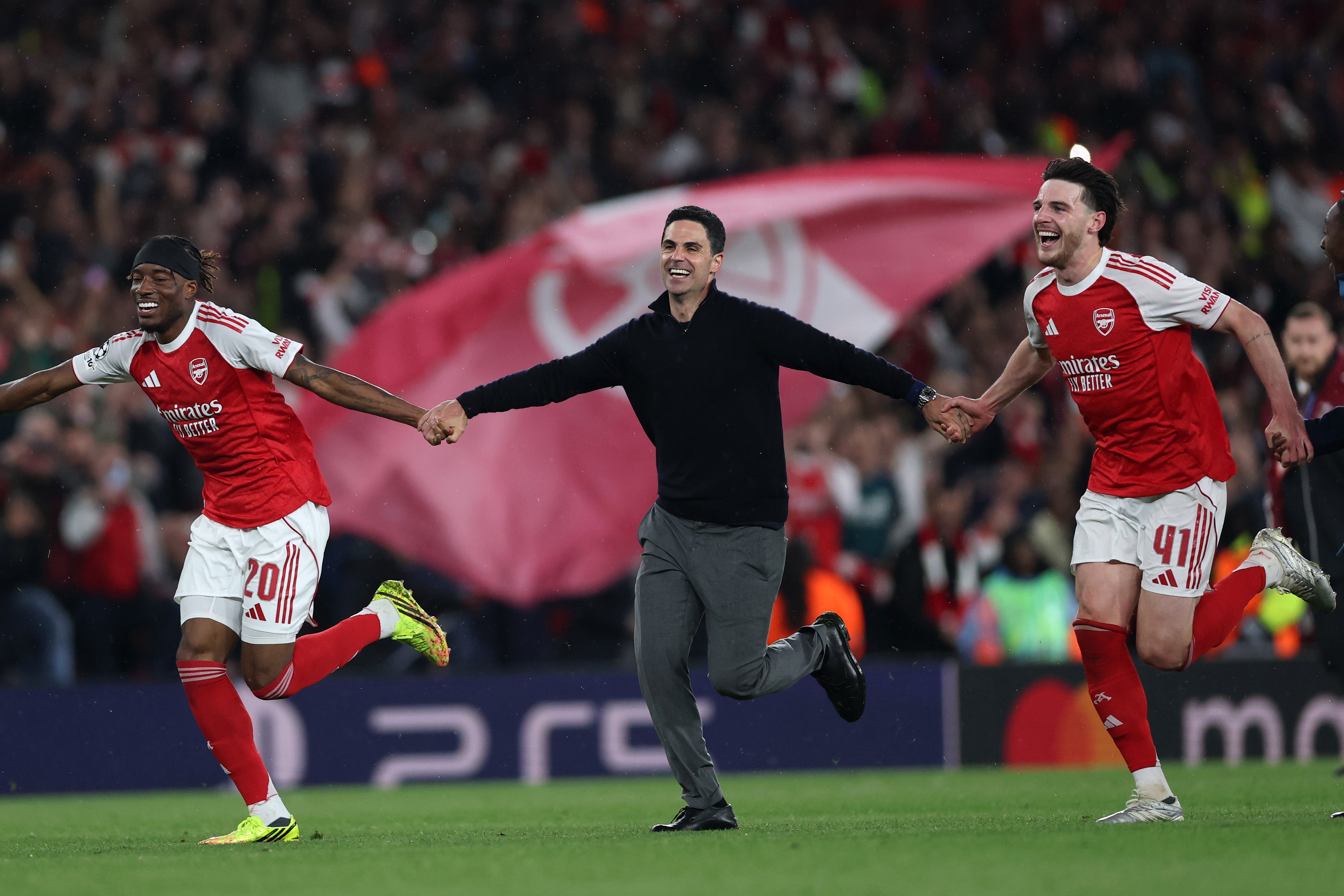 There were joyous celebrations as Arsenal reached their first Champions League final since 2006