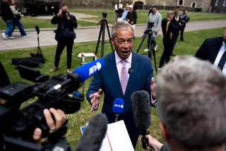 Nigel Farage received a £5m gift from Mr Harborne (Jordan Pettitt/PA)