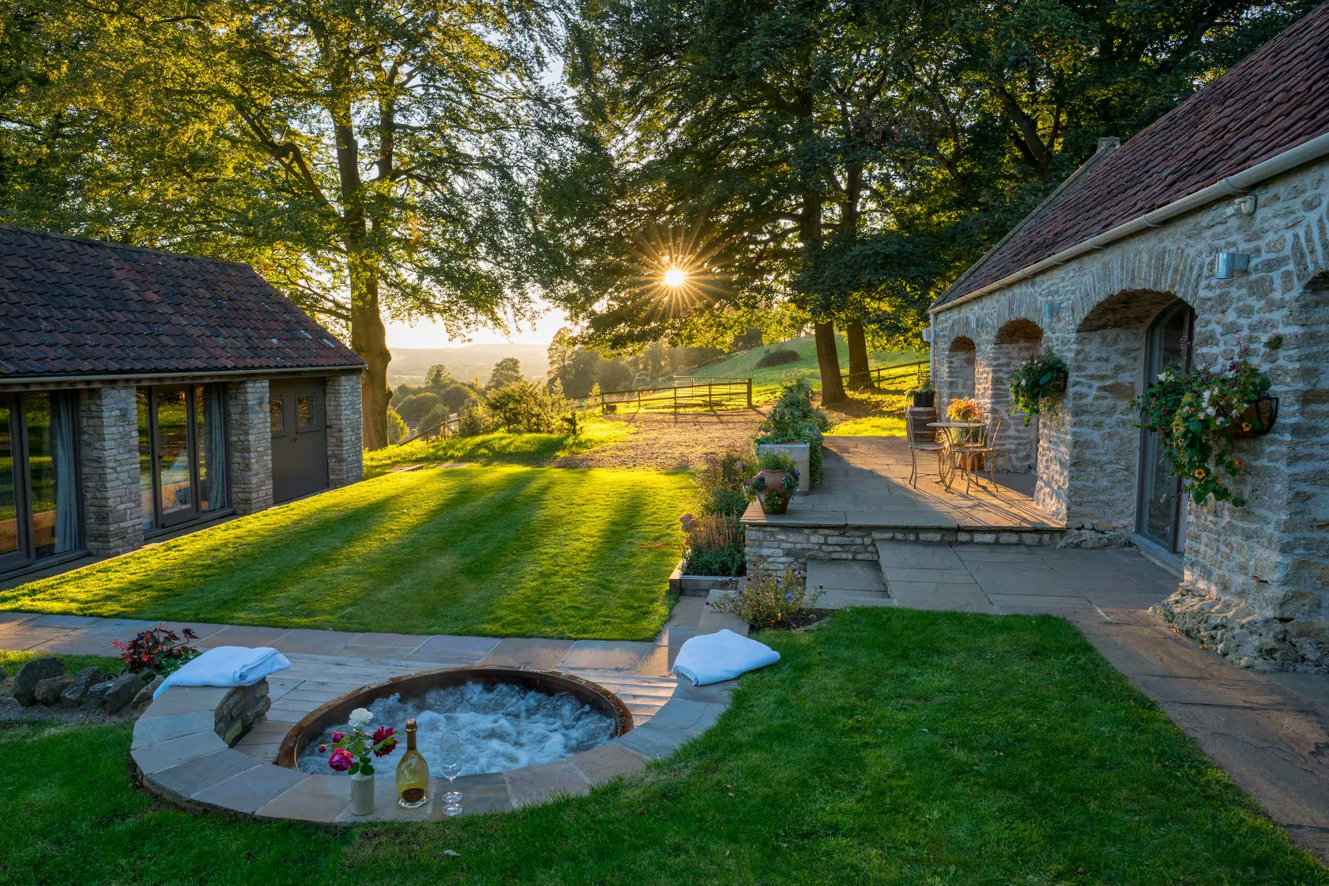 This Airbnb comes with its own hot tub