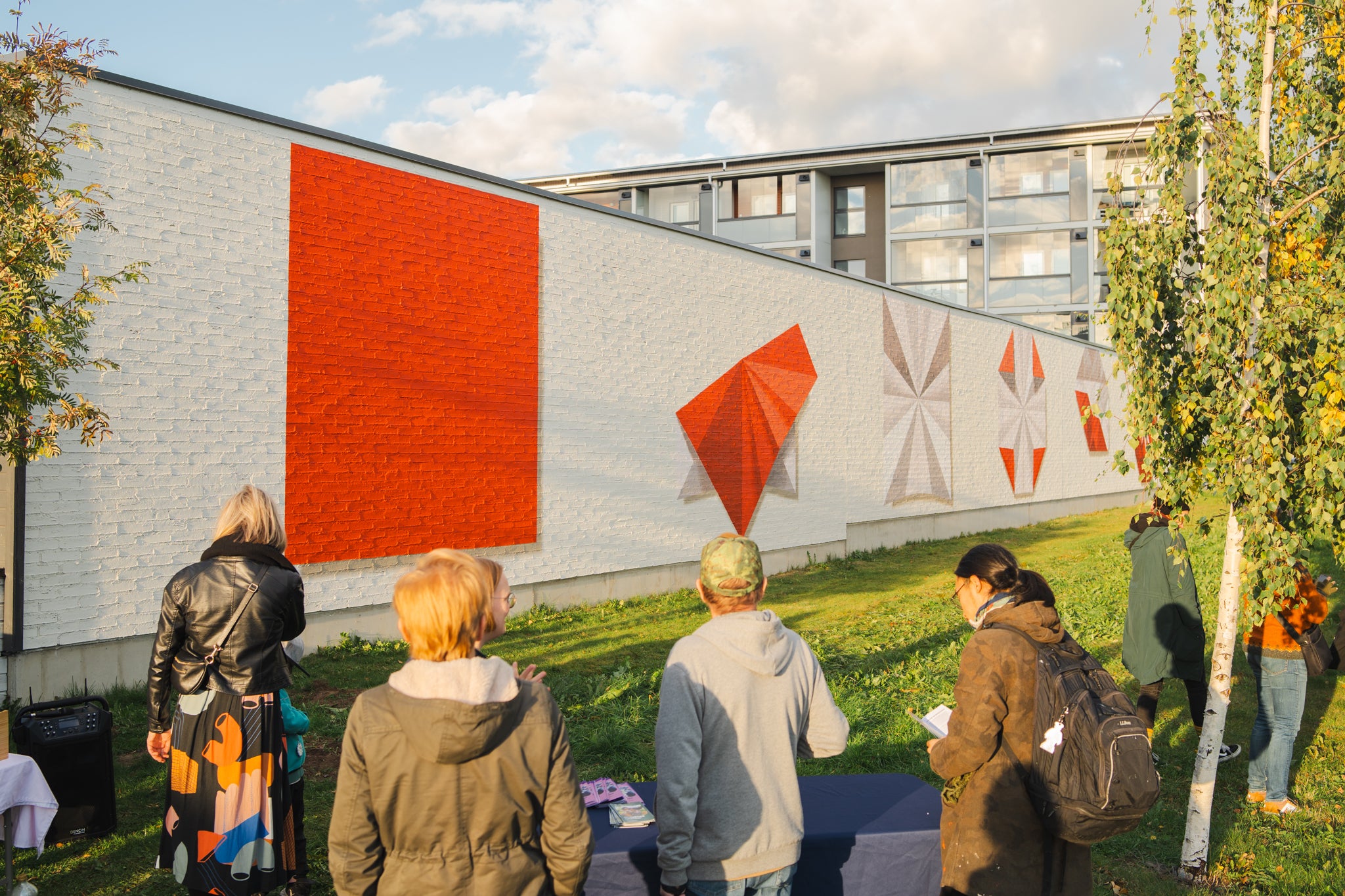 Art installations dot the city
