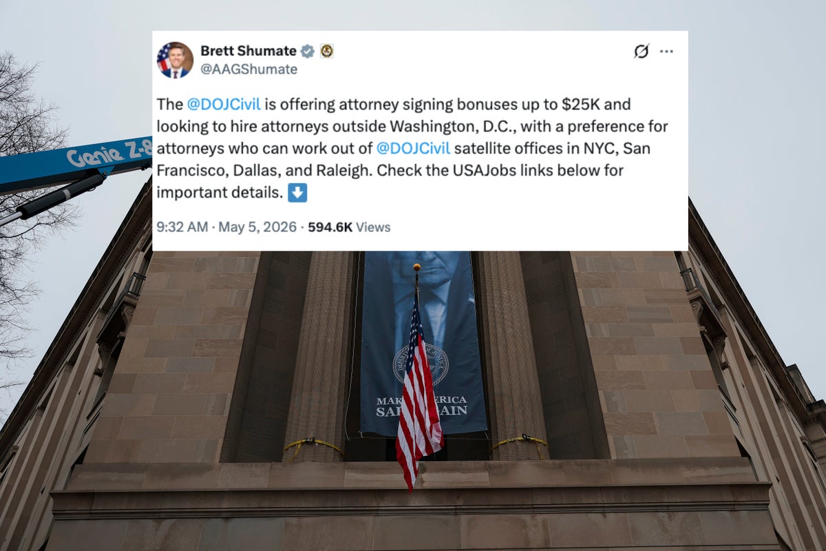 So few lawyers want to work for Trump’s DOJ that the agency was forced to offer big signing bonuses – UK Times So few lawyers want to work for Trump’s DOJ that the agency was forced to offer big signing bonuses – UK Times