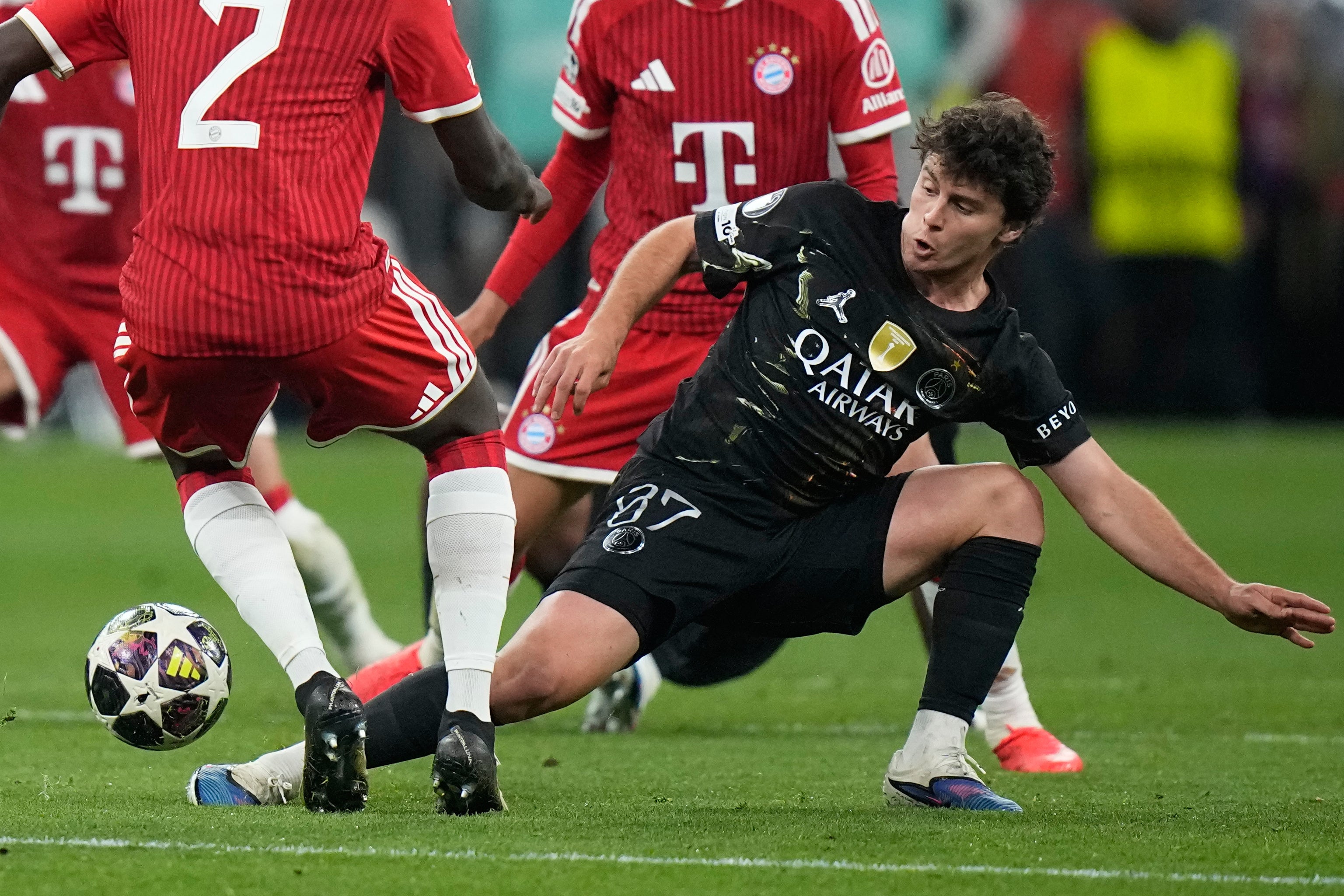The incident involved PSG's Joao Neves