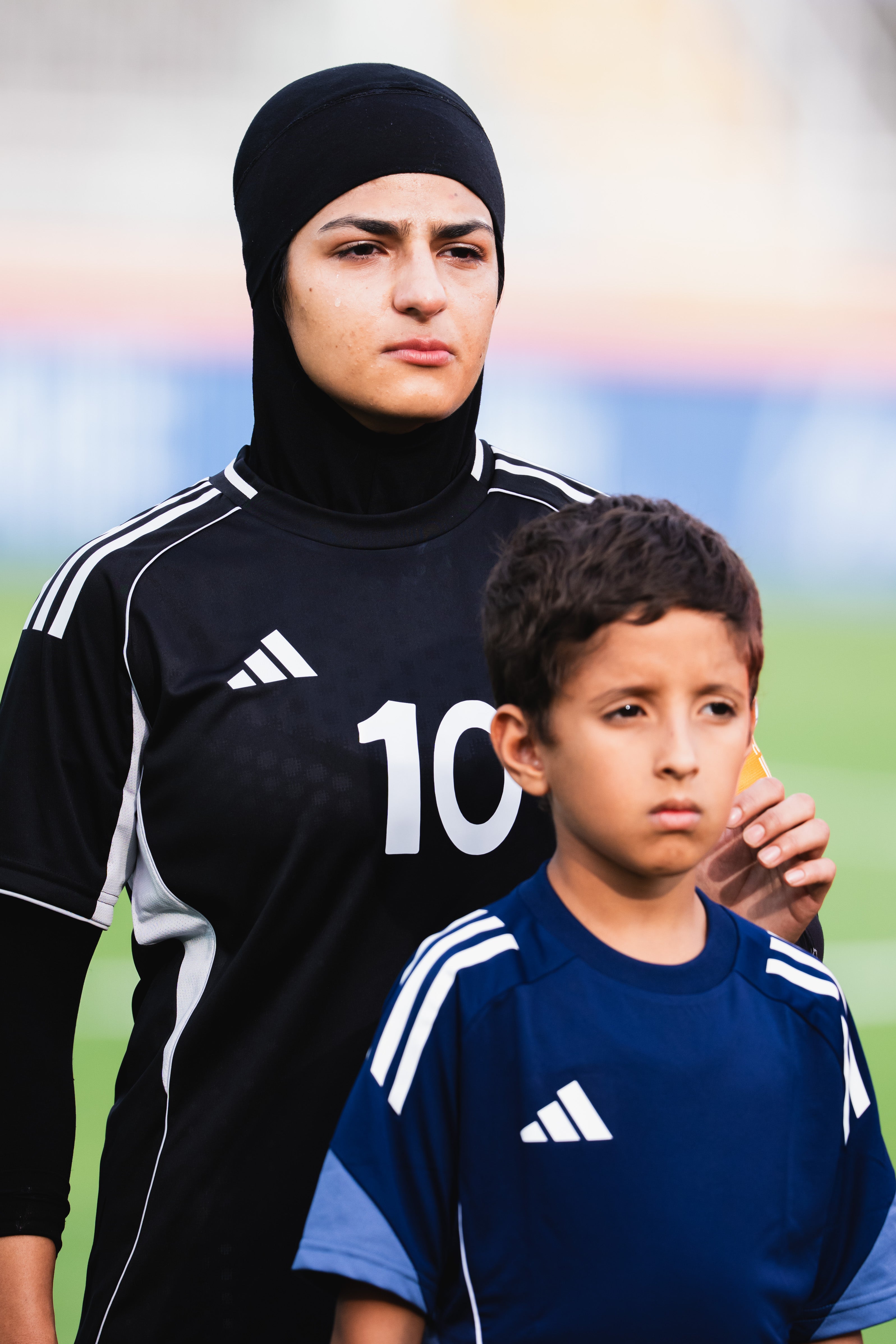 Fatima Haidari, 24, during a match against Chad