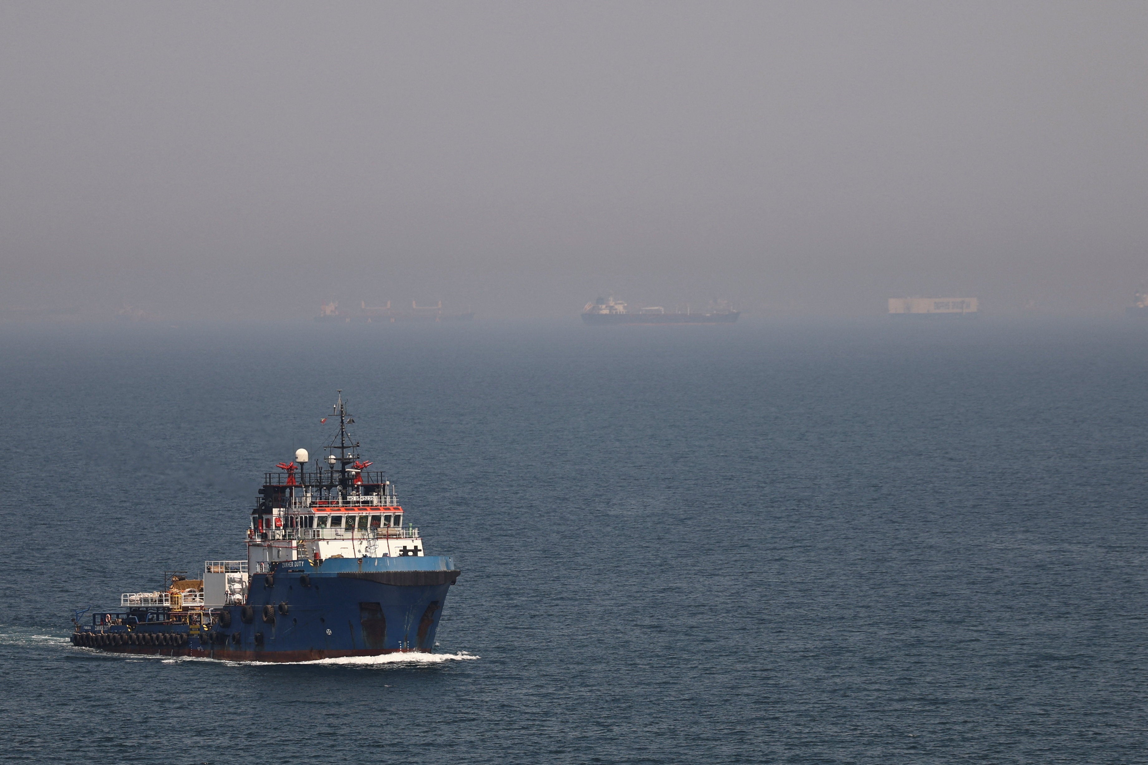 Offshore vessel Zakher Duty at the Port of Fujairah, United Arab Emirates