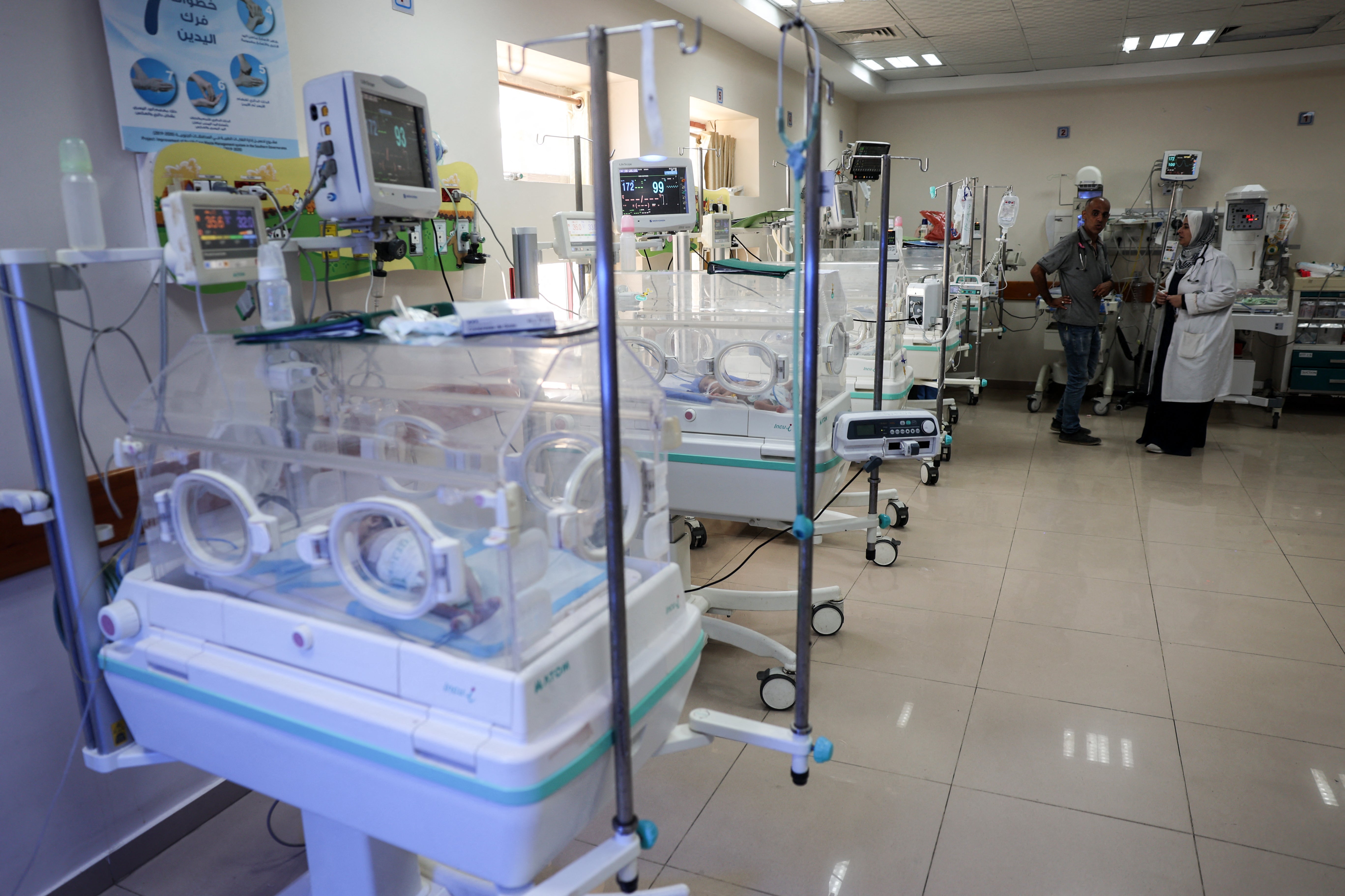 Incubators at a maternity ward in Gaza