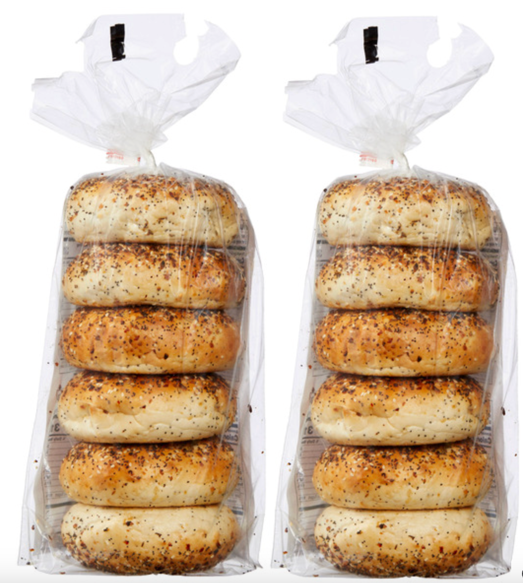 Costco usually sells its bagels in two packs of six