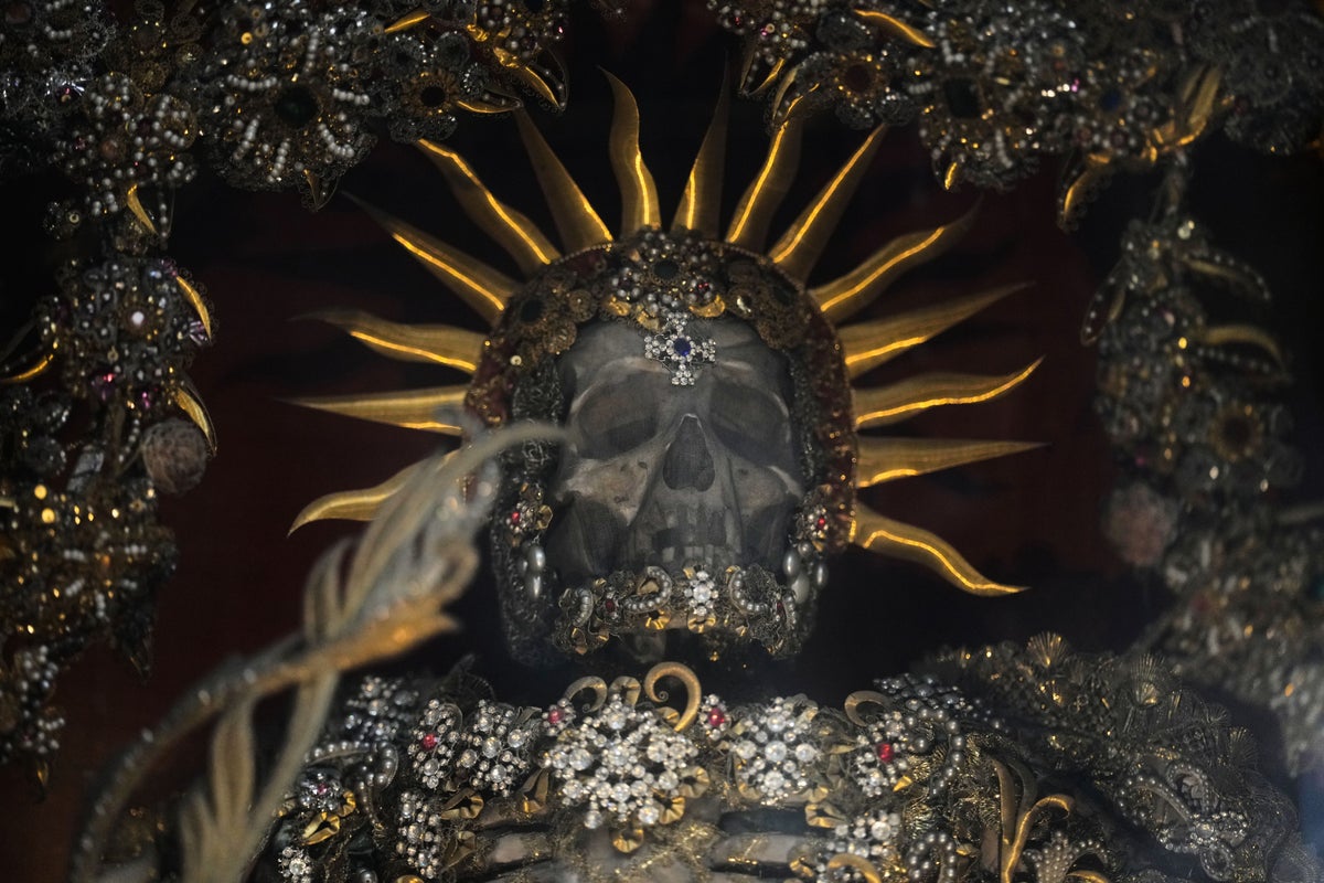 Elaborately decorated skeletons in Catholic churches across Bavaria take some visitors by surprise