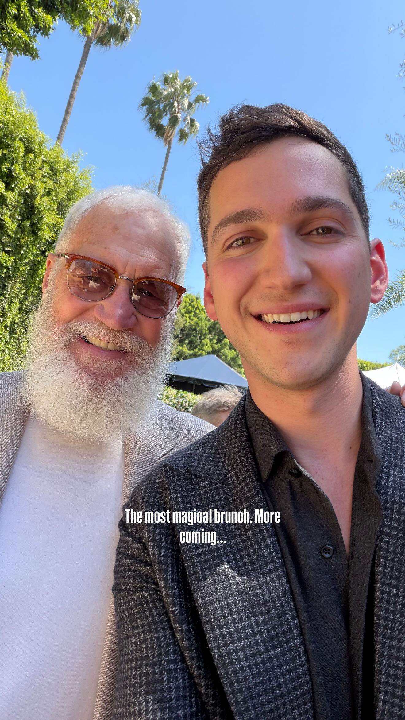 David Letterman estava entre os convidados da casa de £ 15 milhões de Sarandos em Los Angeles para celebrar o terceiro festival bienal Netflix Is a Joke.