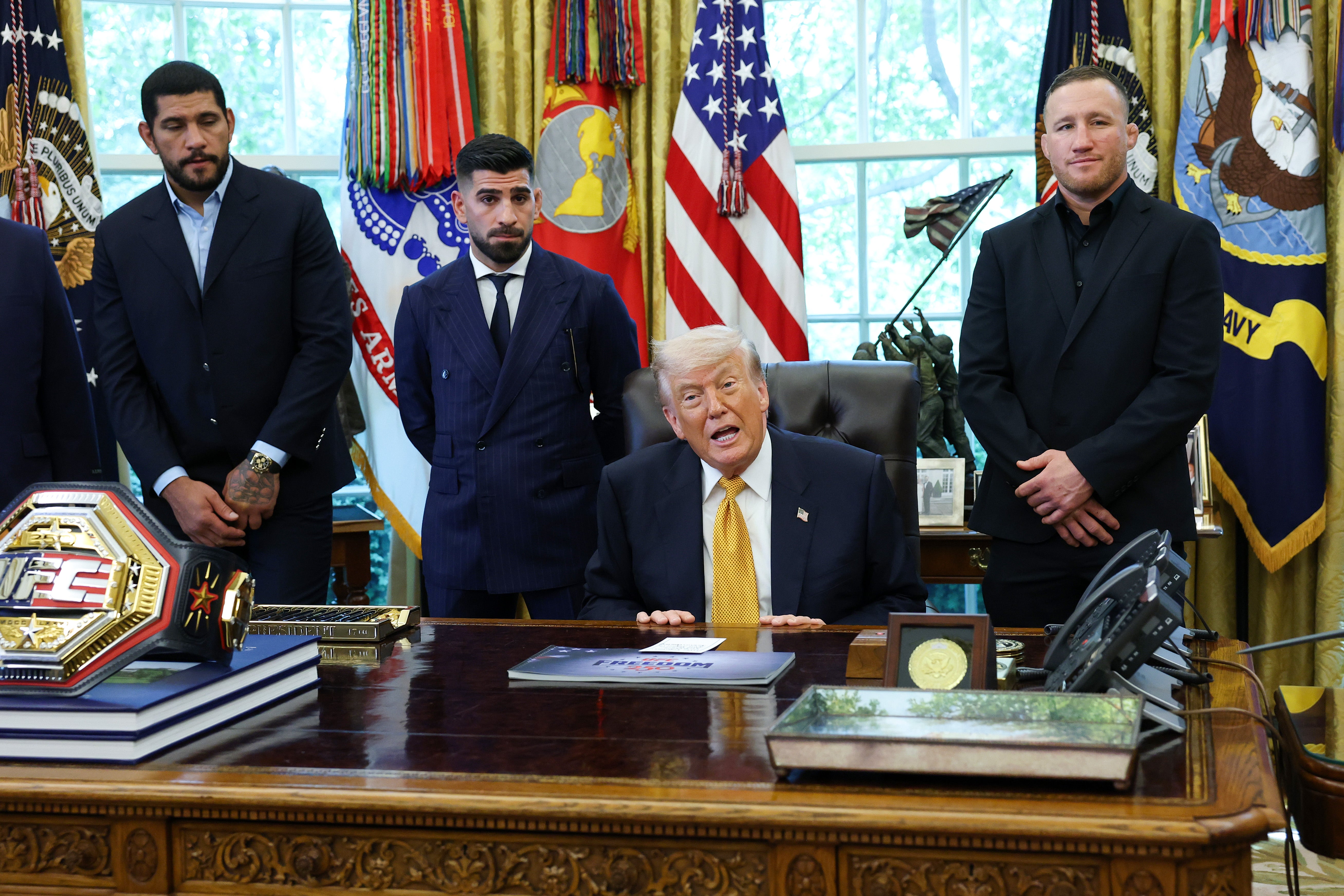 ‘I thought oil prices would go to $200, $250,’ Donald Trump told reporters in the Oval Office on Wednesday, adding: ‘Even if it went to $200, it would have been worth it’