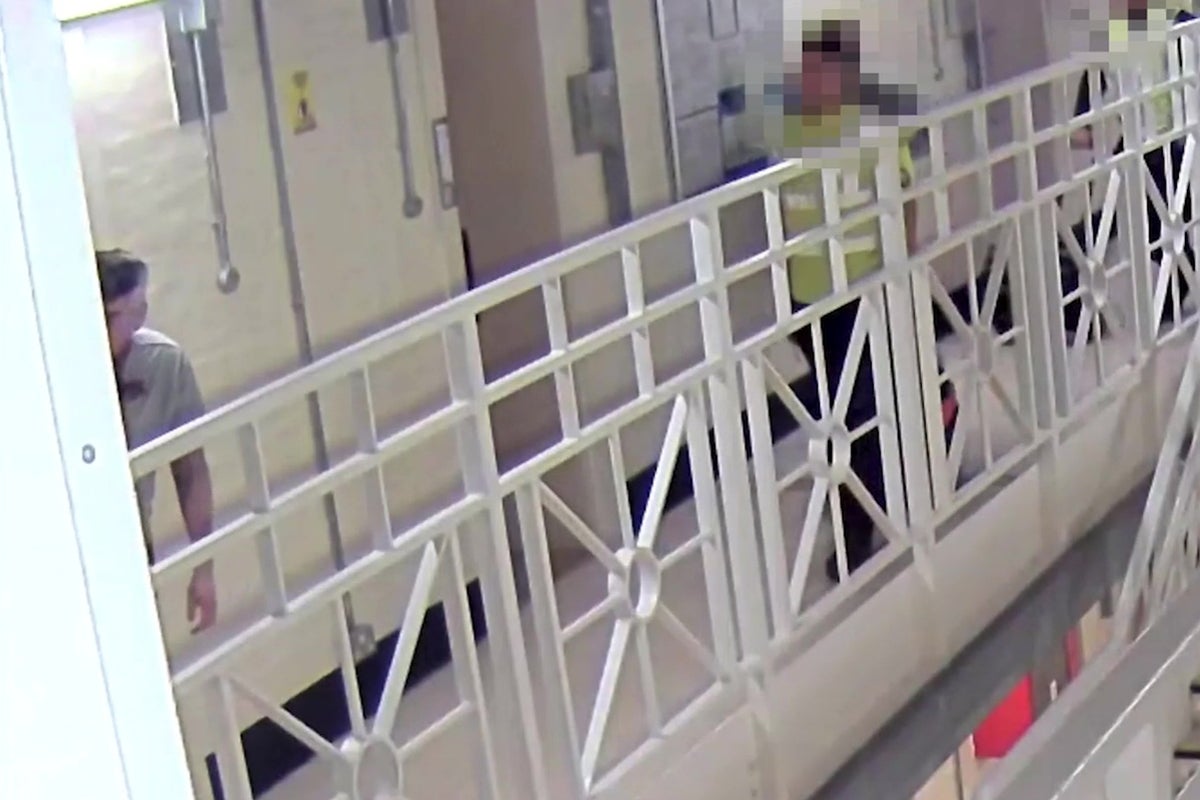 Court shown moment Ian Watkins steps out of prison cell covered in blood