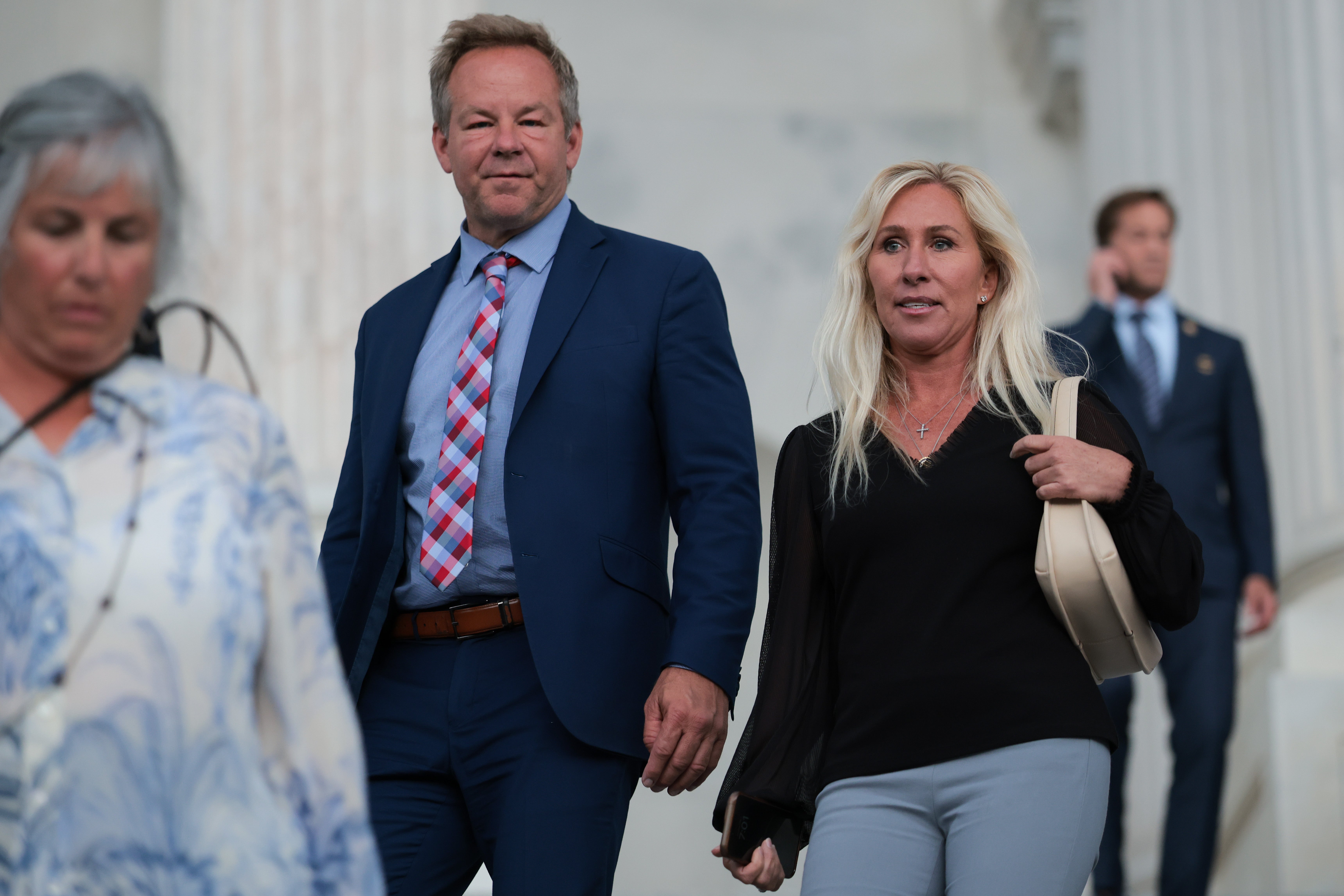 Marjorie Taylor Greene and Brian Glenn tied the knot Tuesday in Las Vegas, according to a report