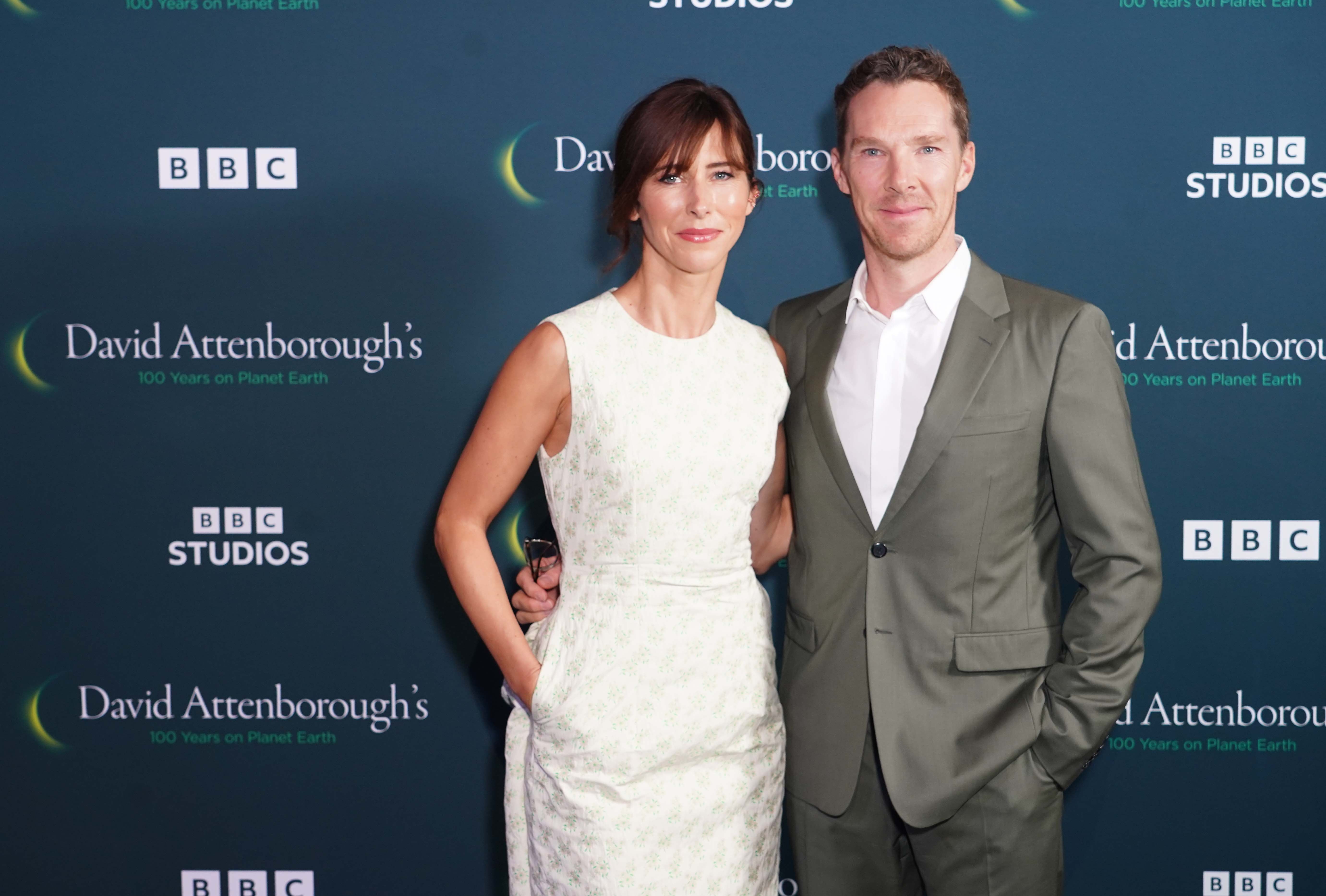 Benedict Cumberbatch with his wife, Sophie Hunter, at the David Attenborough's 100 Years on Planet Earth event