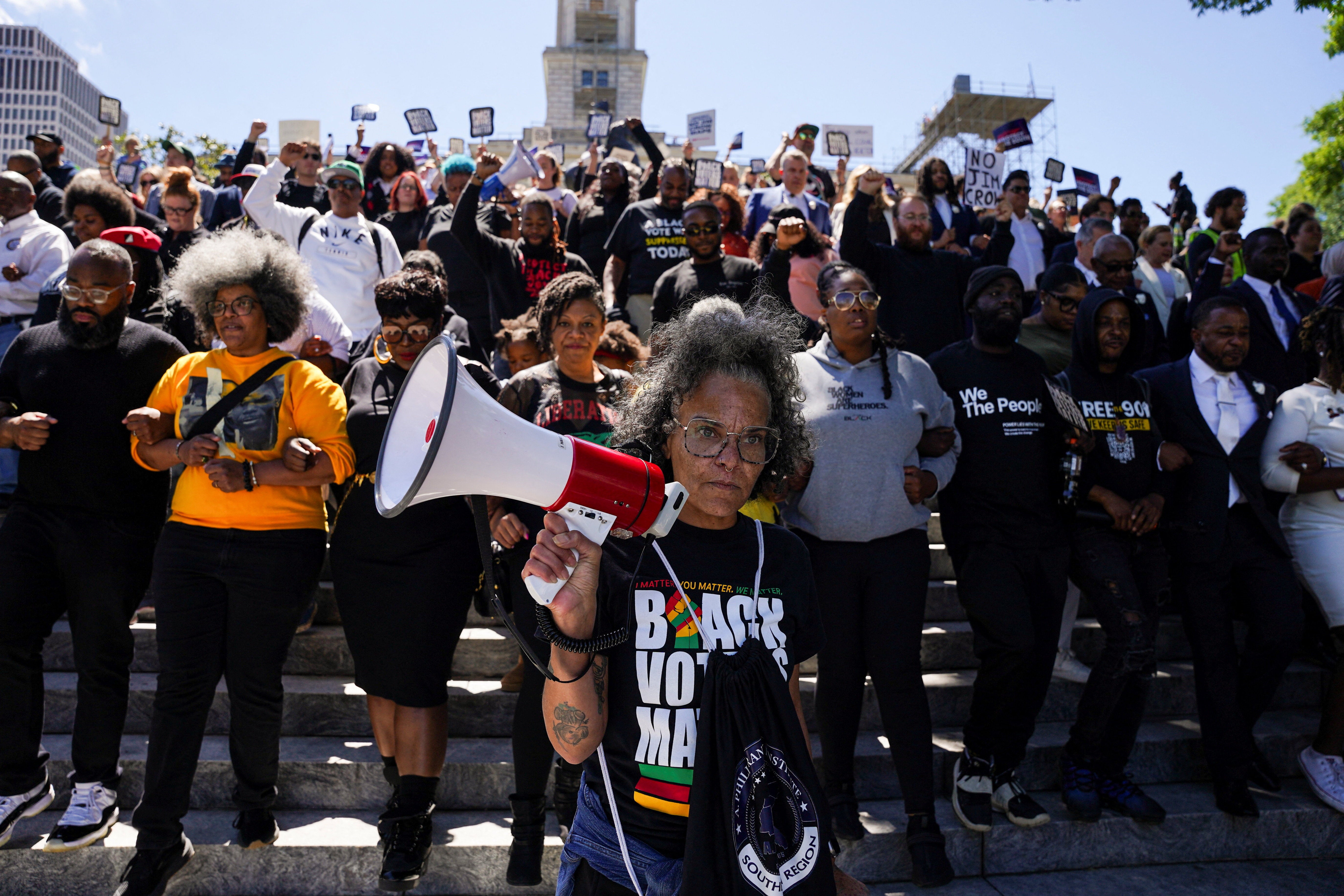 Voting rights advocates in Tennessee protested a rapidly advanced congressional map that eliminates the state’s only Black-majority district after the Supreme Court opened the door for a wave of racially charged gerrymanders