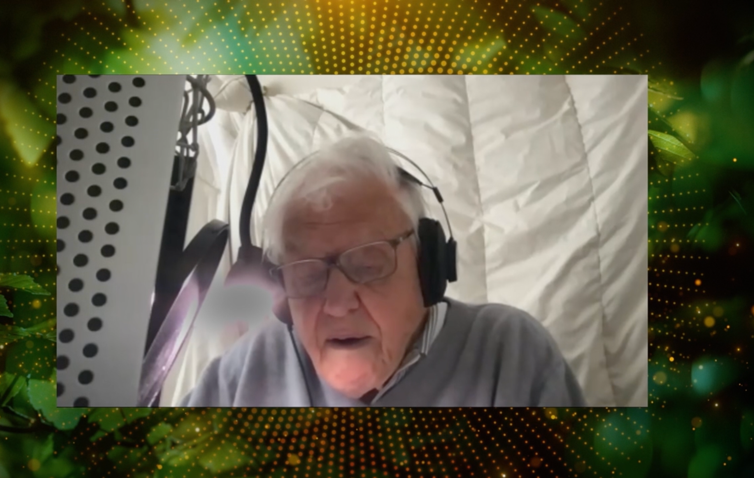 Sir David Attenborough providing the voiceover for 'Planet Earth 3'