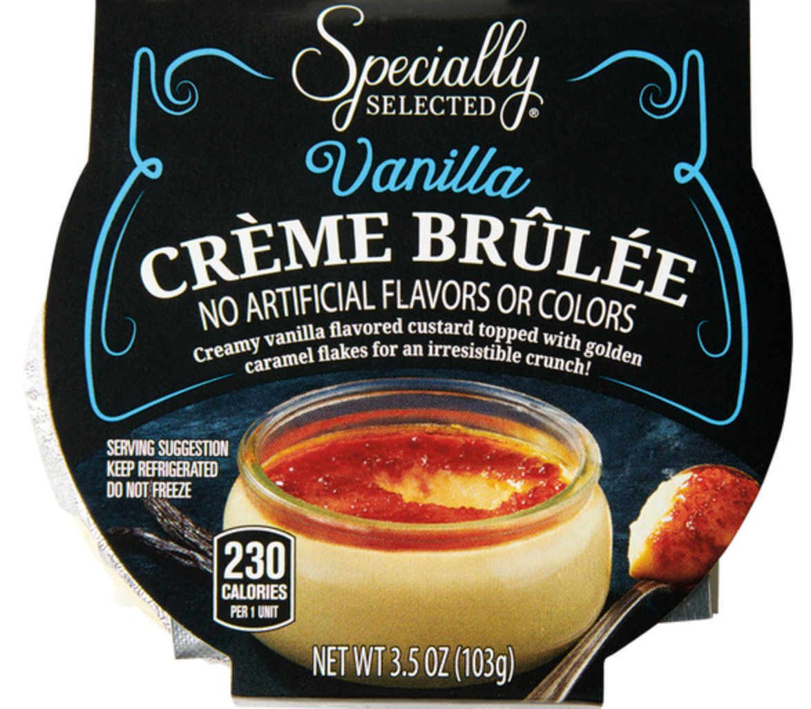 Aldi’s Specially Selected Vanilla Crème Brûlée was recalled because it may contain glass