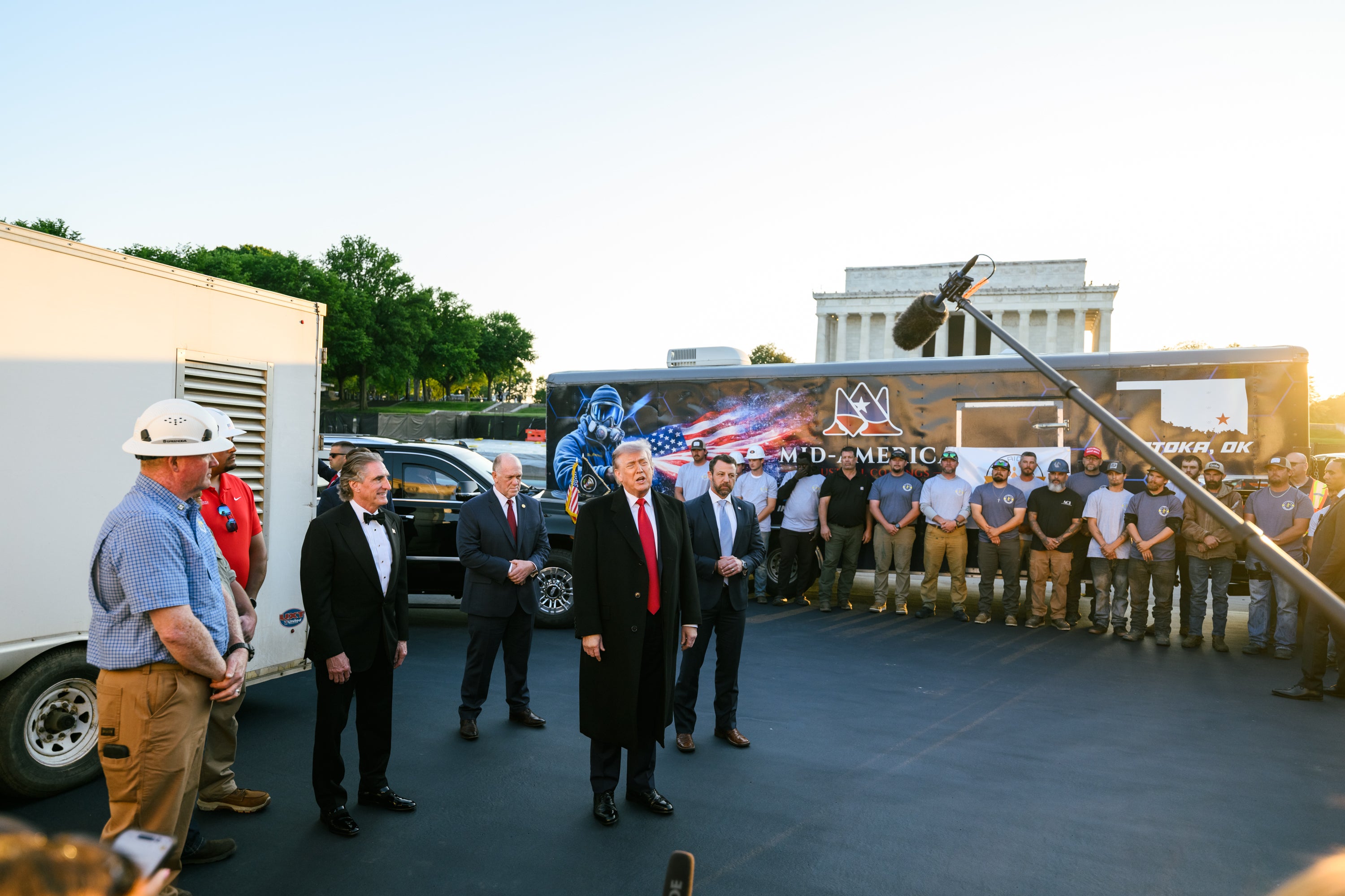 Trump told reporters during his visit that the U.S. is negotiating with Iran, and that if Tehran doesn’t sign a peace deal, there will be ‘a lot of pain’ for the country