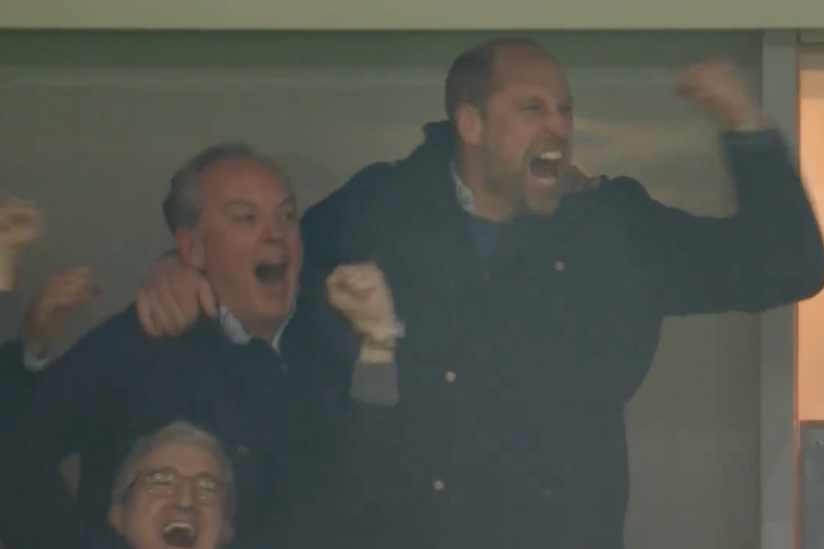 Delighted Prince William celebrates as Aston Villa reach Europa League final