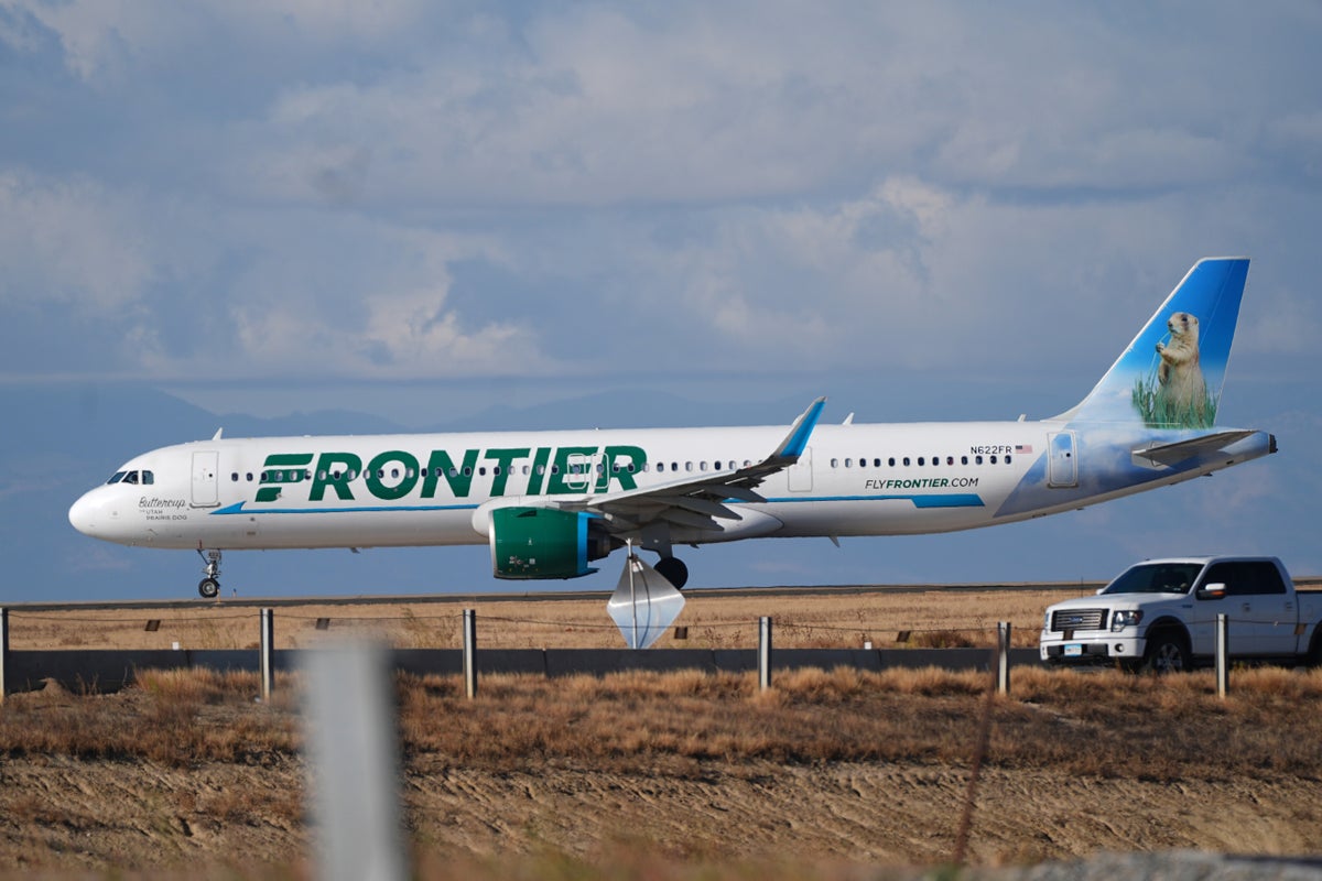 A Frontier plane hits a pedestrian during takeoff at Denver airport