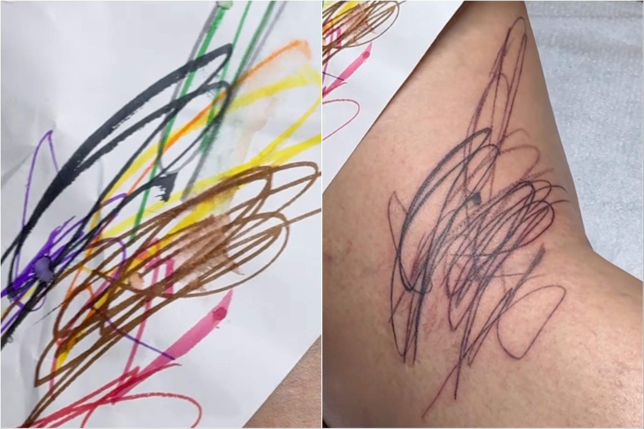 Rihanna’s three children contributed to the design for the musician’s latest tattoo on the back of her leg
