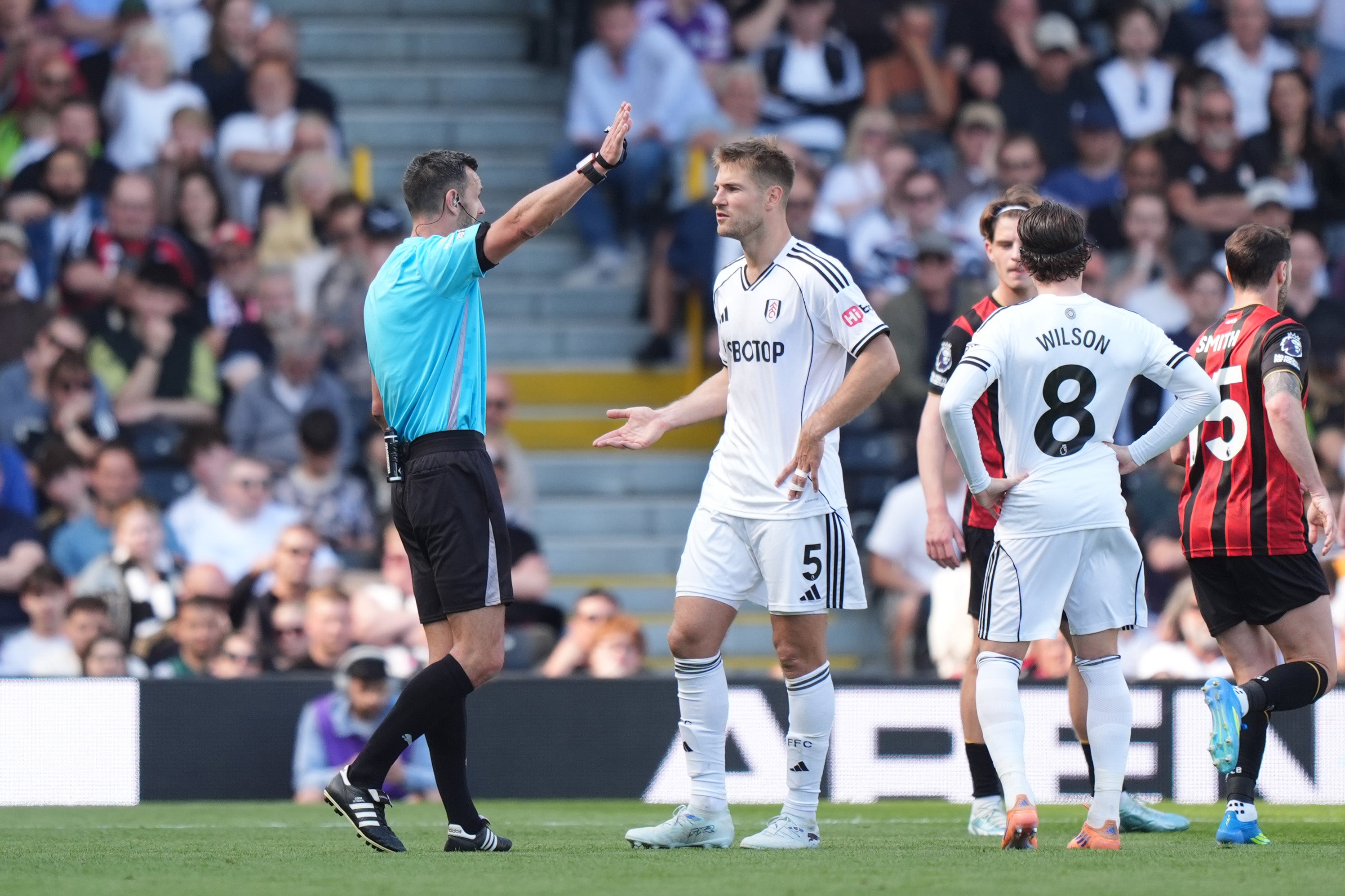Joachim Andersen was sent off for a horror challenge