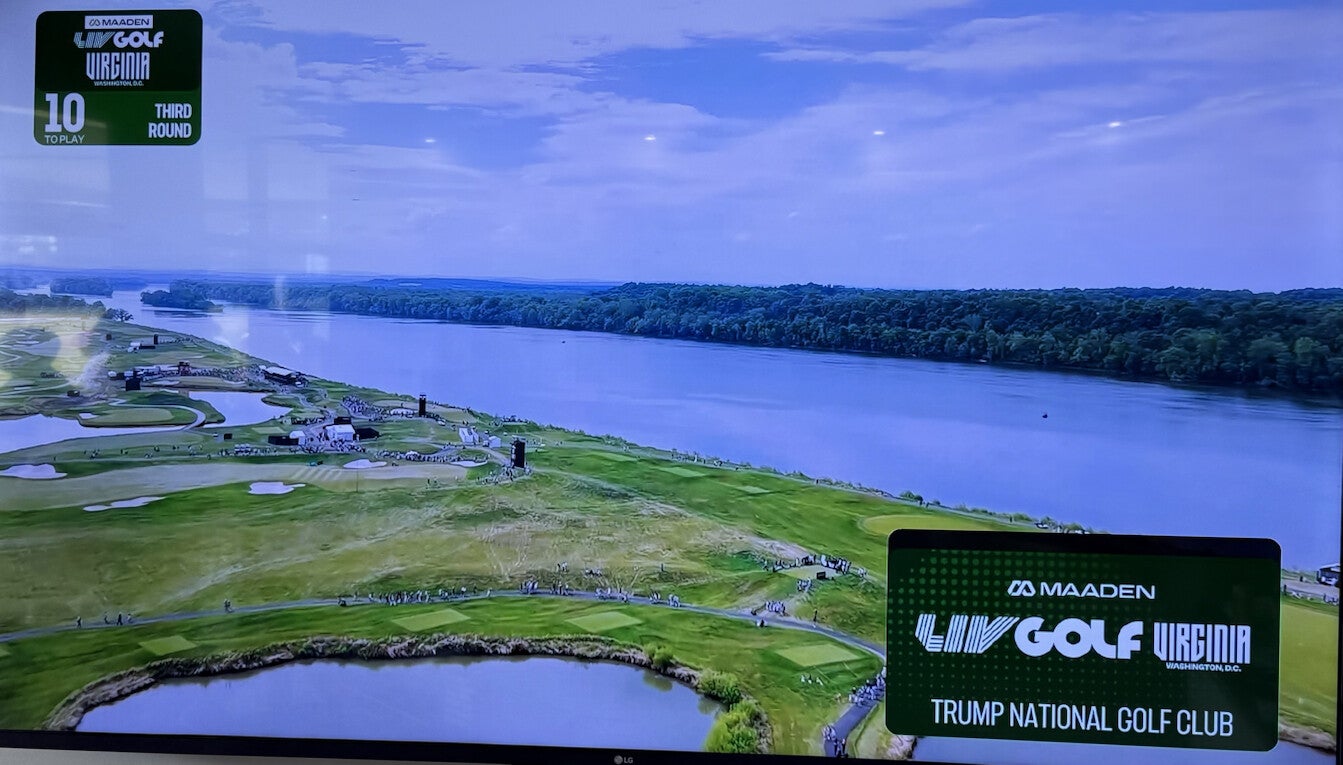 Later in the afternoon, the billionaire president, an avid golfer, posted a series of photos showing off his golf course in Virginia