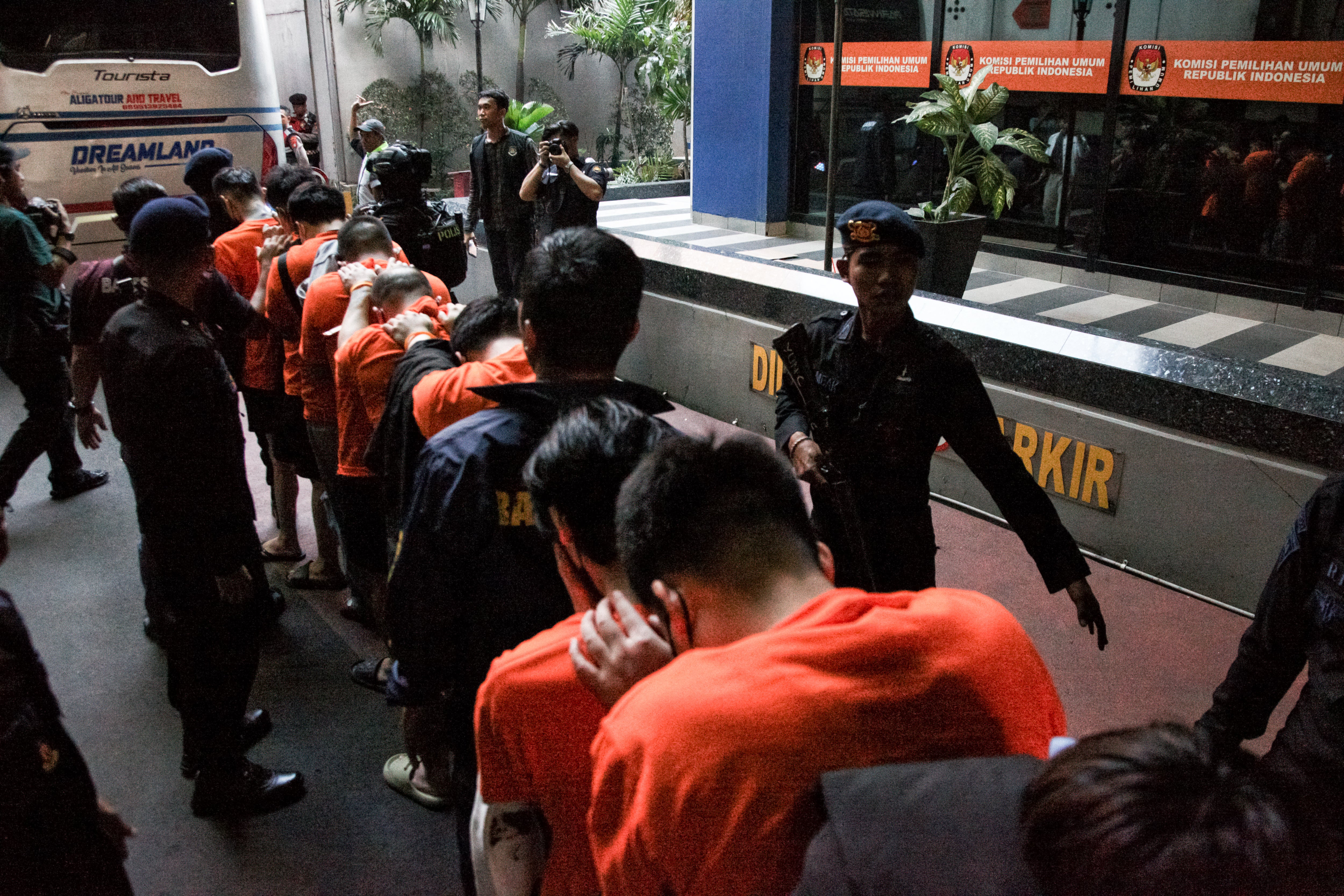 Over 300 people were arrested by Indonesian police