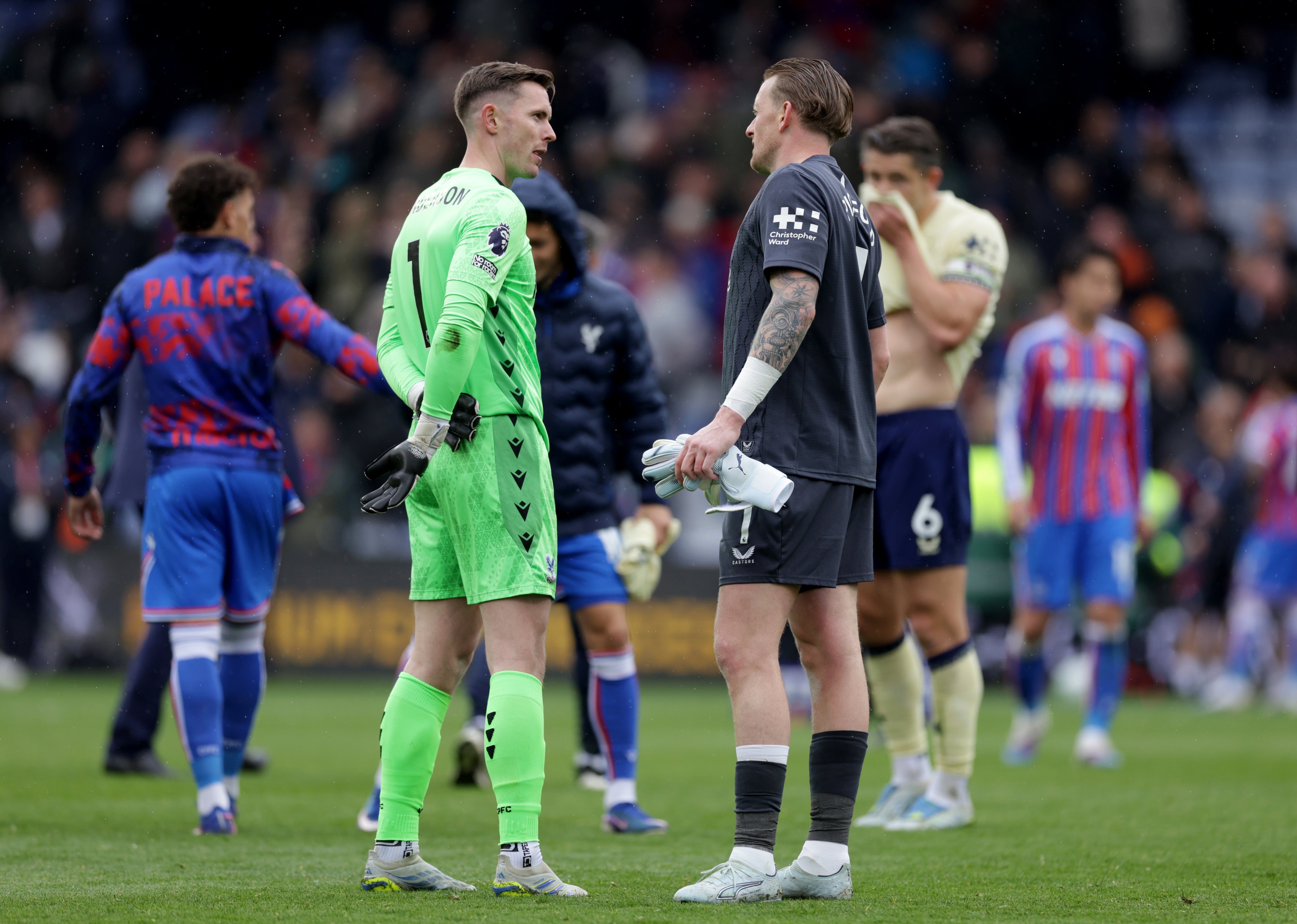 England goalkeepers Dean Henderson and Jordan Pickford impressed