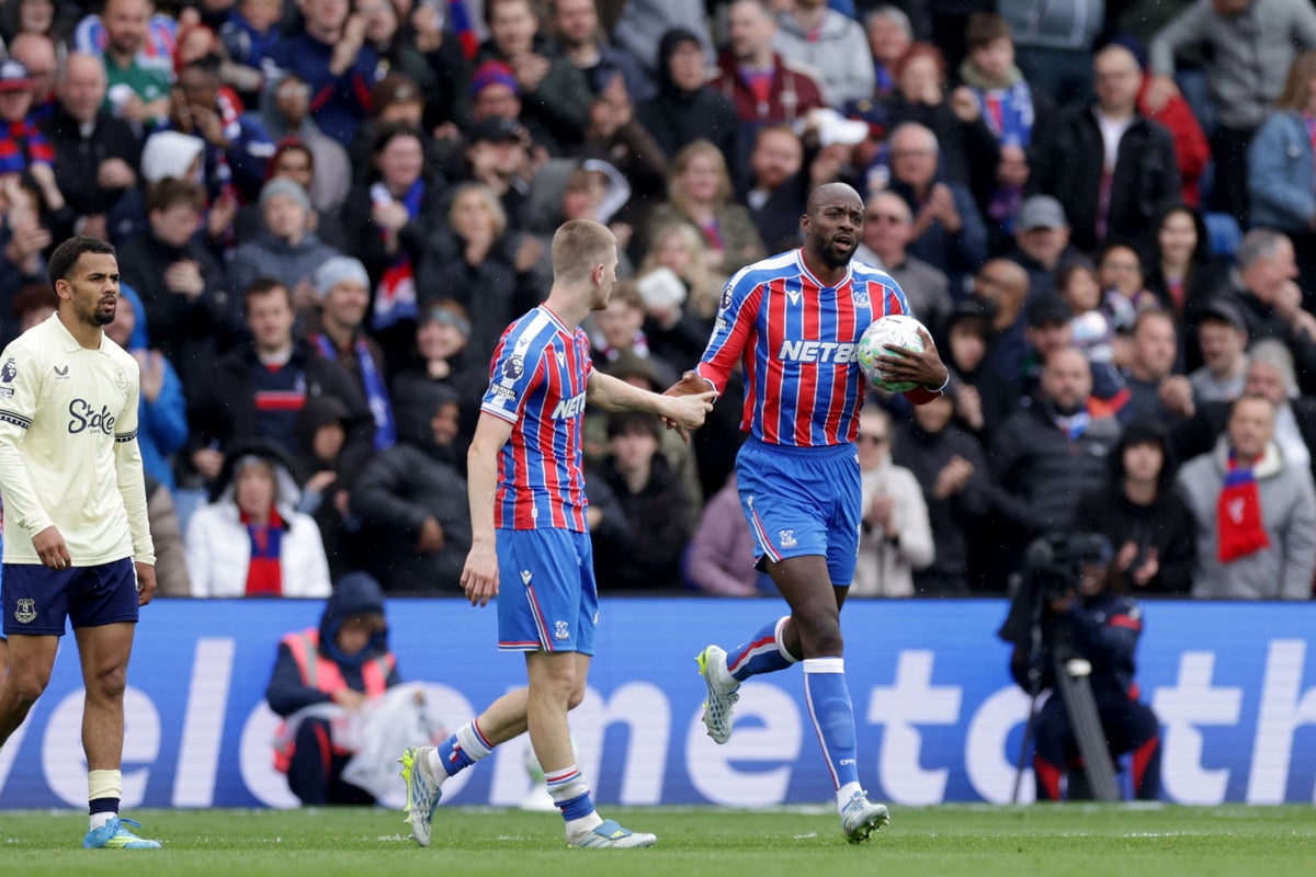 Everton’s European hopes dealt blow as late Jean-Philippe Mateta goal snatches point for Crystal Palace