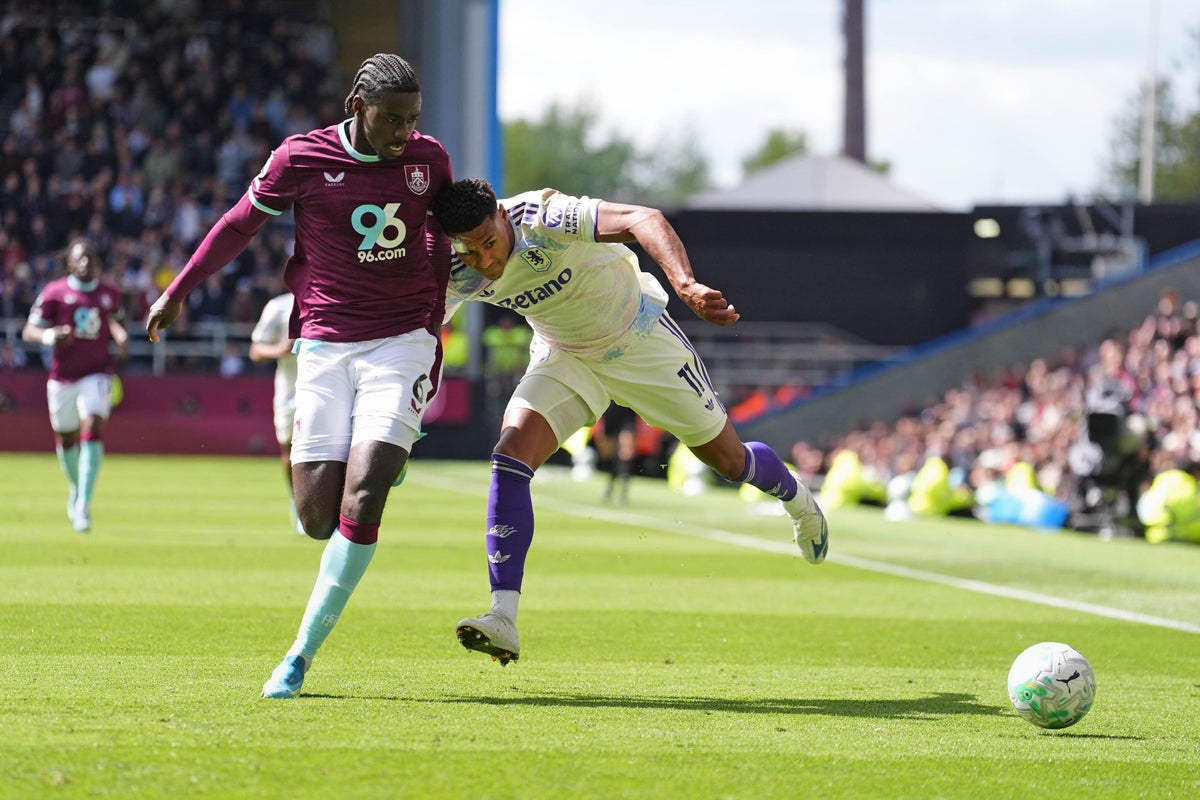 Champions League hopefuls Aston Villa held to draw at relegated Burnley