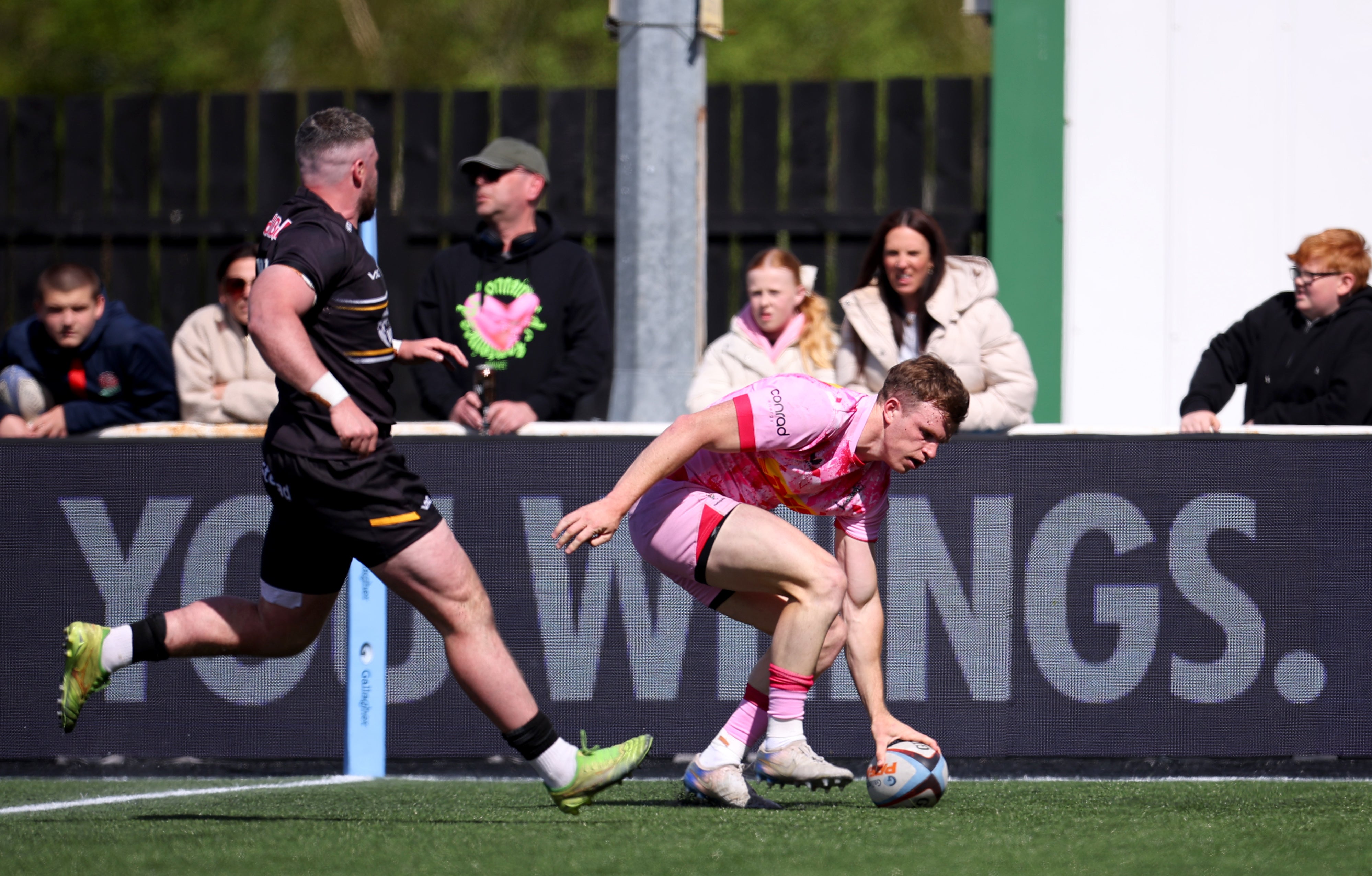 Jamie Benson scored a hat trick for Harlequins