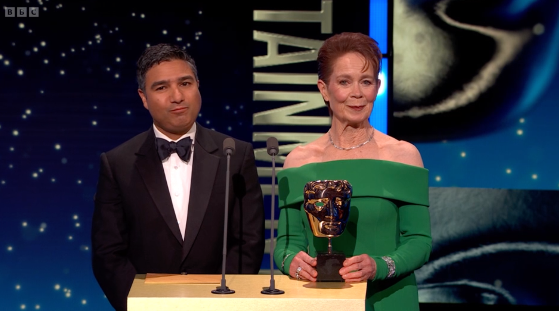 Imrie and Mohammed at Sunday’s TV Baftas