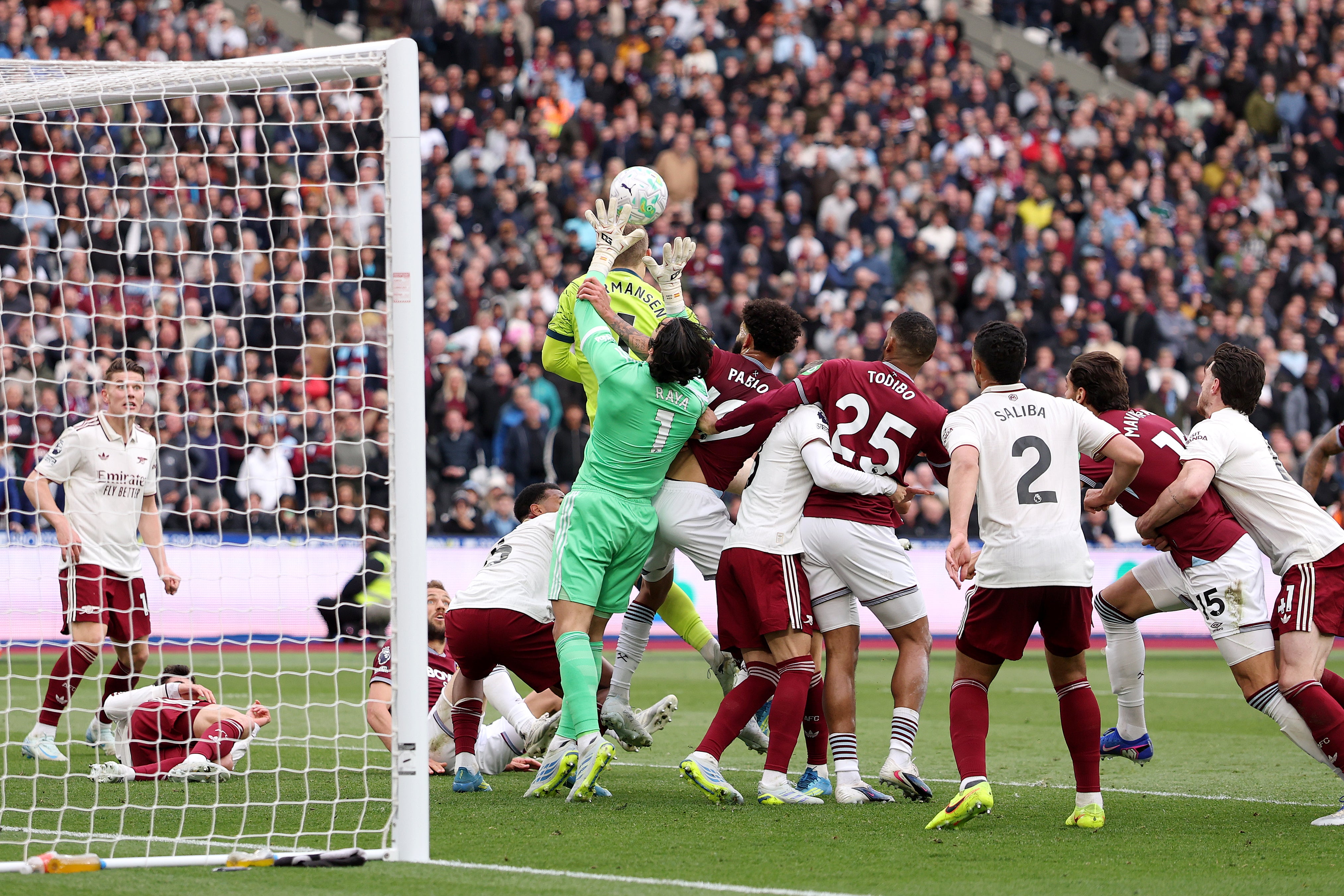 David Raya was deemed to have been fouled by Pablo