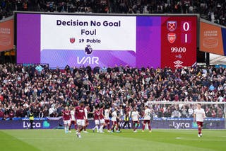 West Ham were denied a late equaliser after a VAR review which had implications for either end of the table
