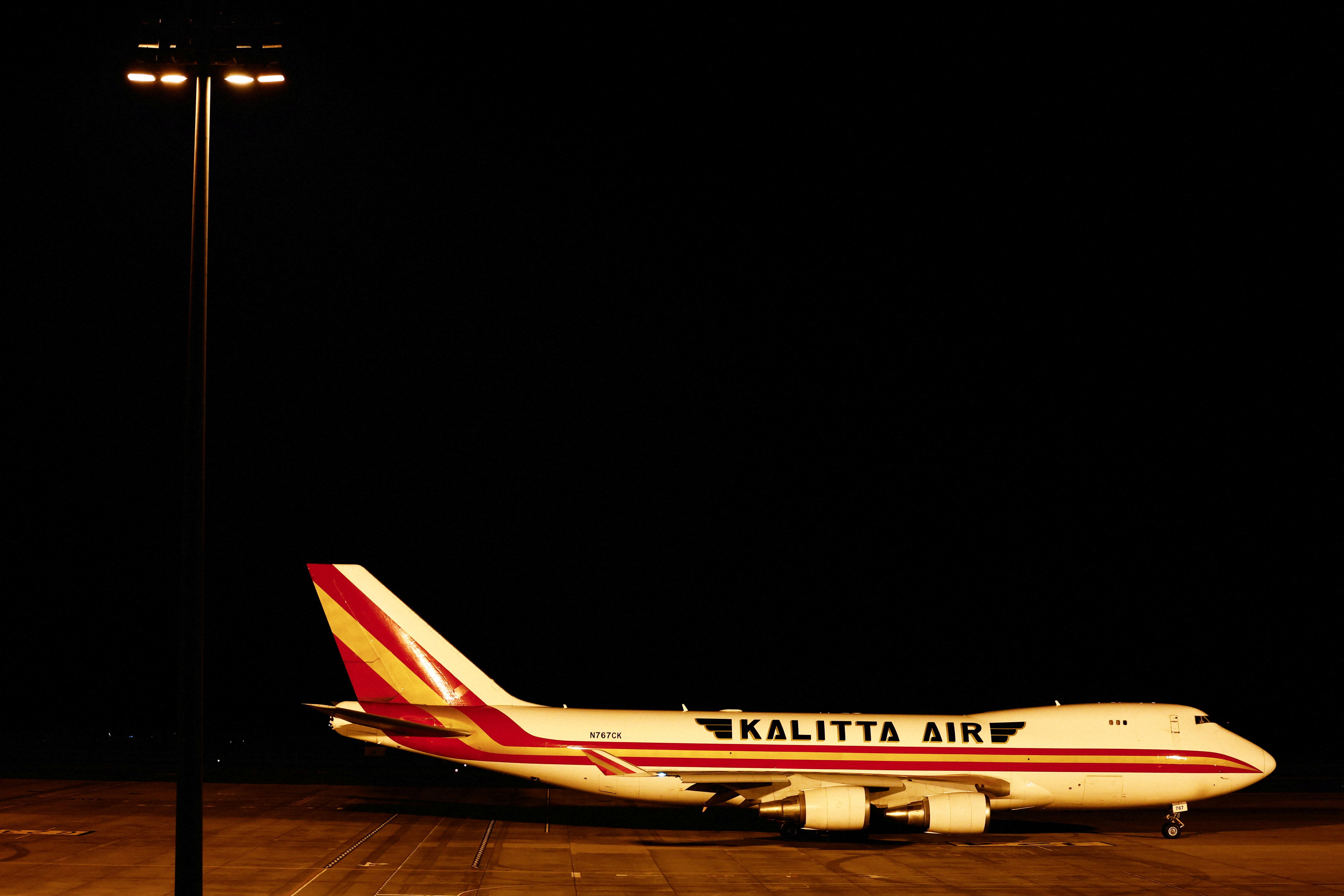 A plane bound for the US carrying passengers of the cruise ship MV Hondiu
