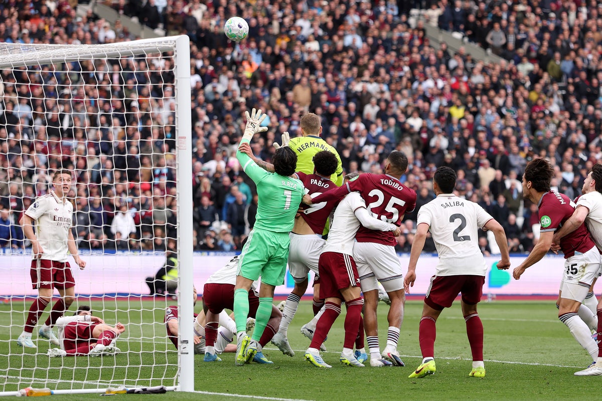 West Ham goalkeeper baffled by disallowed goal against Arsenal as he blasts VAR
