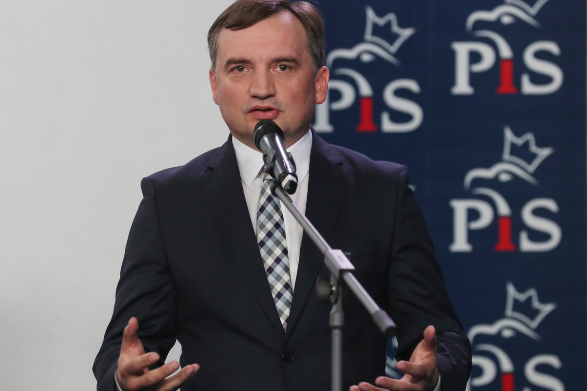 Former Polish justice minister who faces prosecution at home says he's traveled from Hungary to US