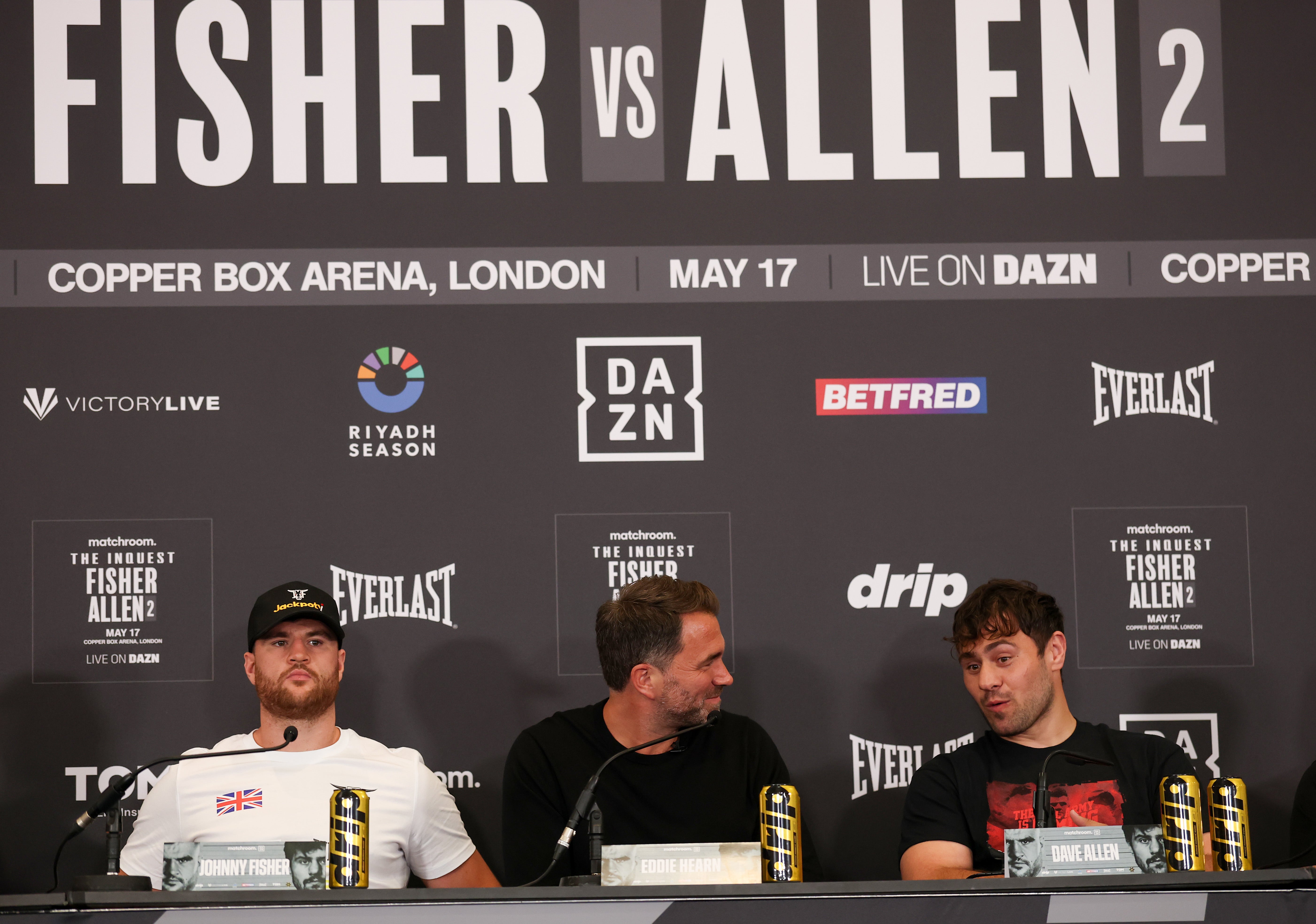 Allen with promoter Eddie Hearn