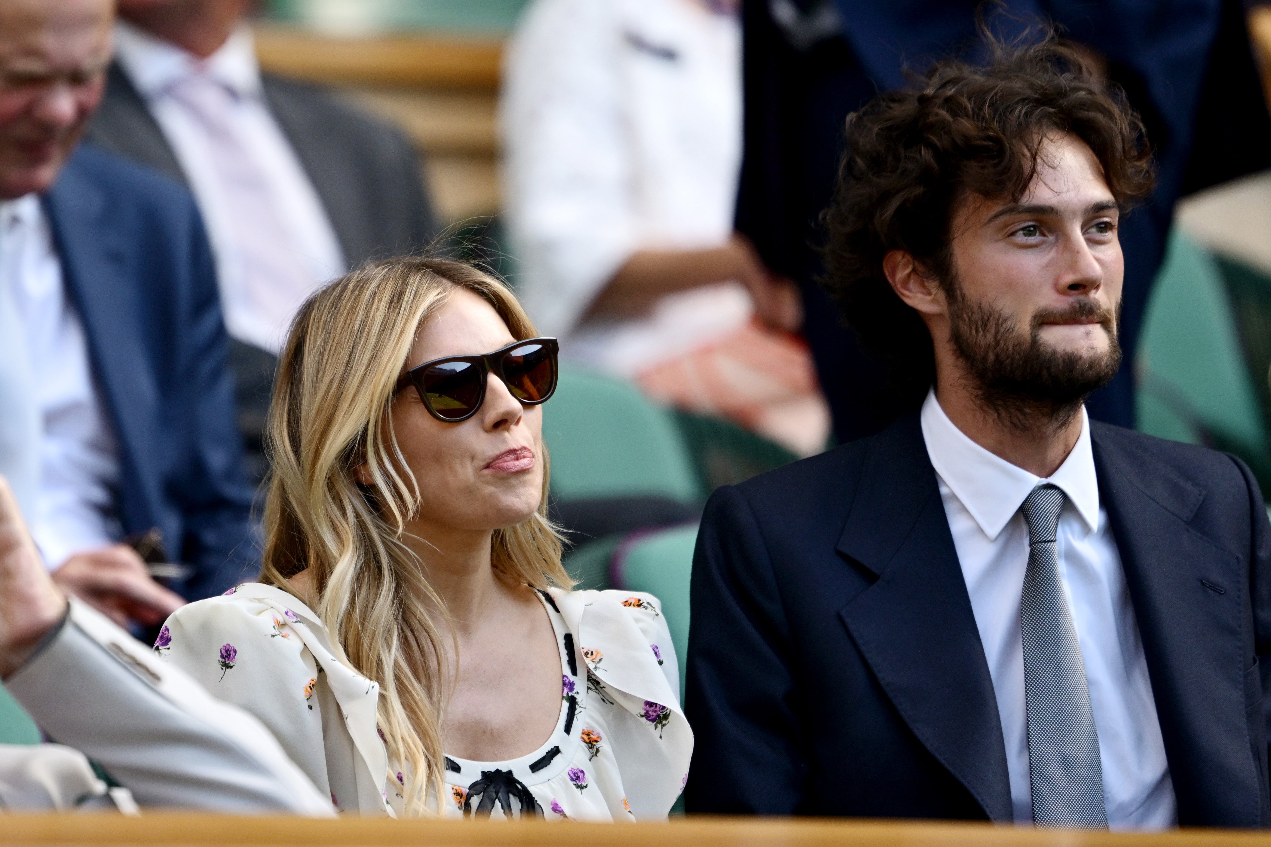 Miller now has two children with Oli Green (right), in addition to another child from a previous relationship