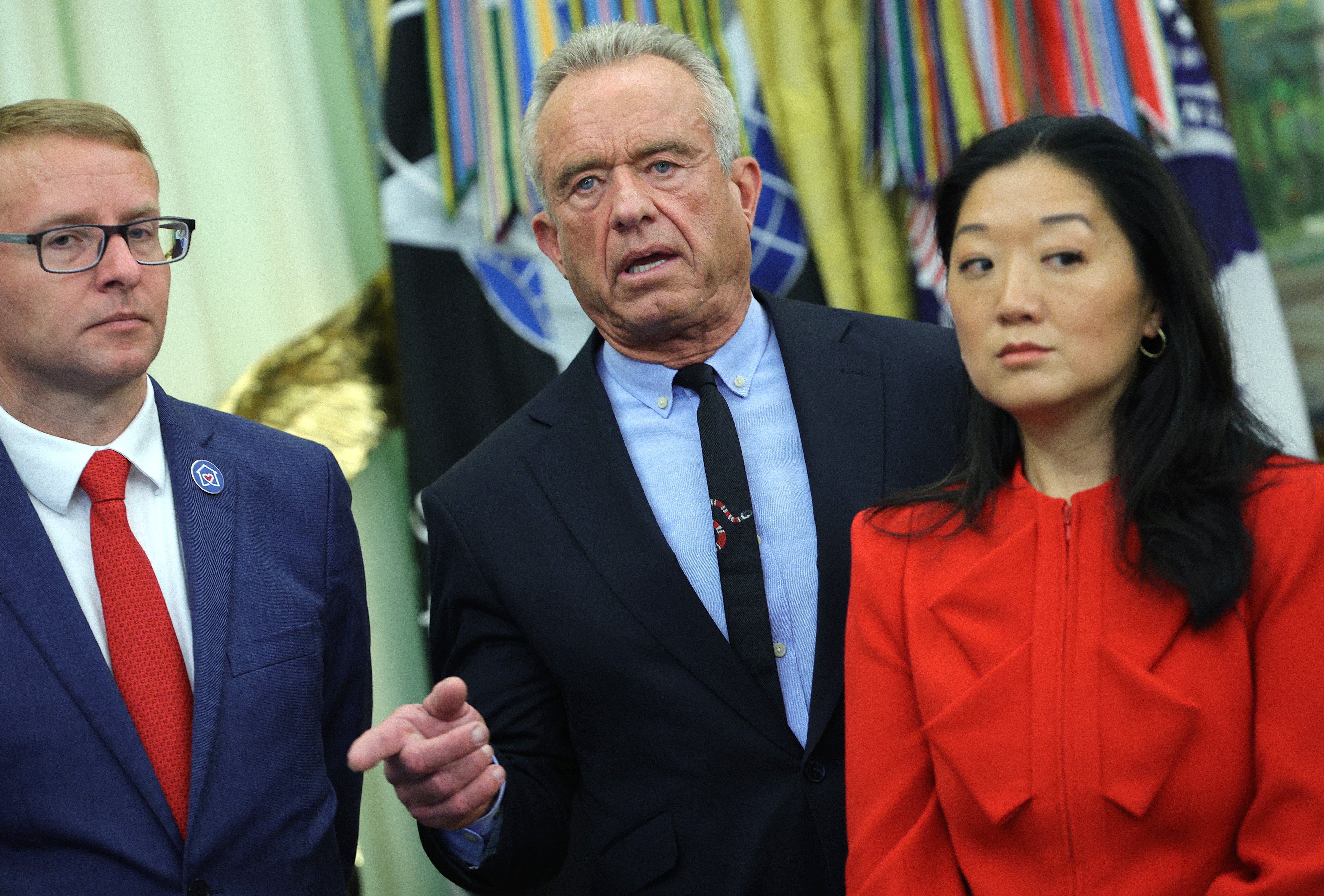 Kennedy has said he’s not discouraging anyone from getting vaccines, but since assuming office he has taken a string of steps recommending less vaccines and raising doubts the safety of vaccines