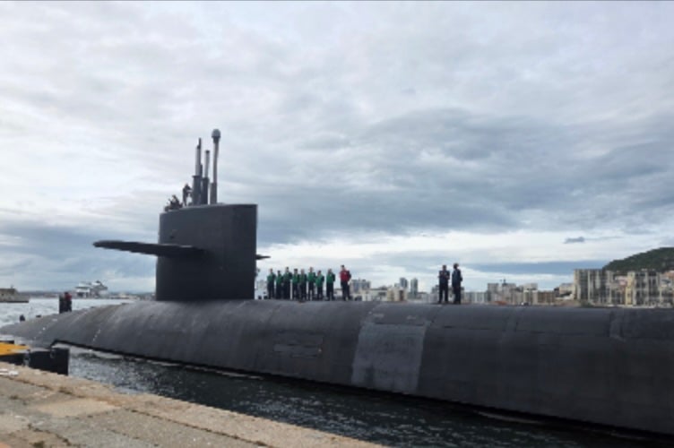 The location of a U.S. submarine that can launch nuclear missiles has been announced by the Pentagon in a rare move as the Iran war drags on