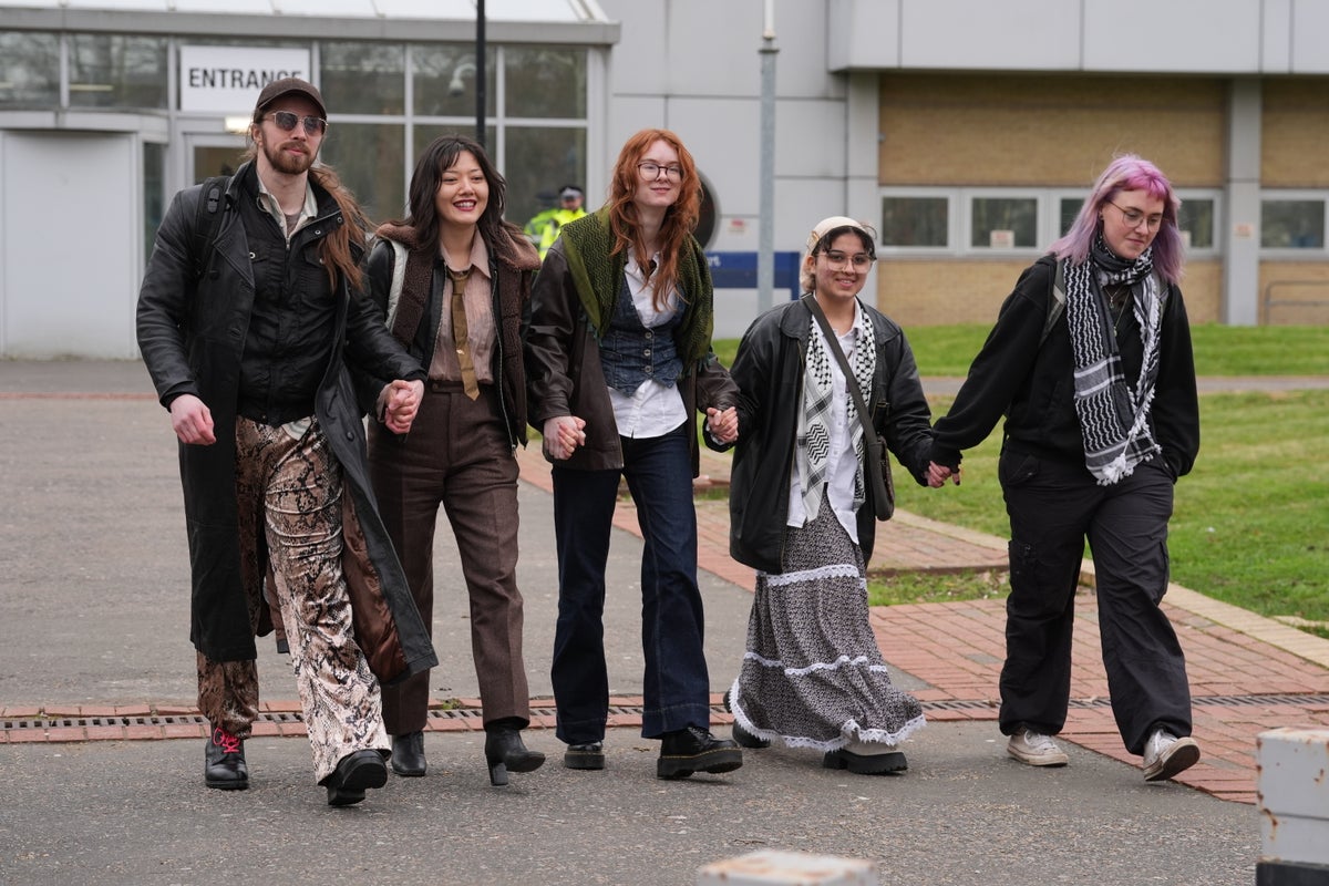 Palestine Action activists could be sentenced as terrorists for £1m raid on defence factory Palestine Action activists could be sentenced as terrorists for £1m raid on defence factory
