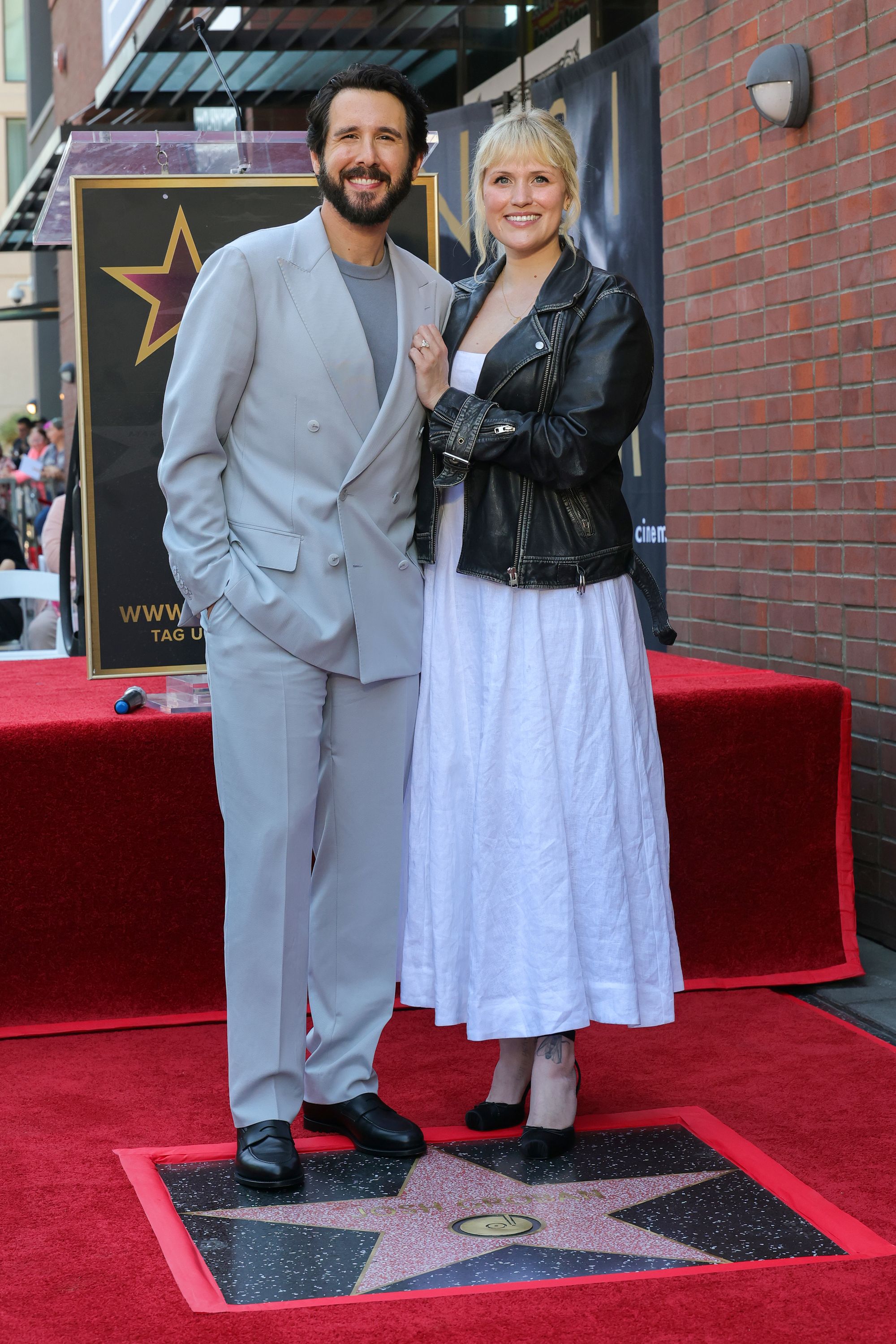 Singer Josh Groban and stage actor Natalie McQueen got engaged at Disneyland in April