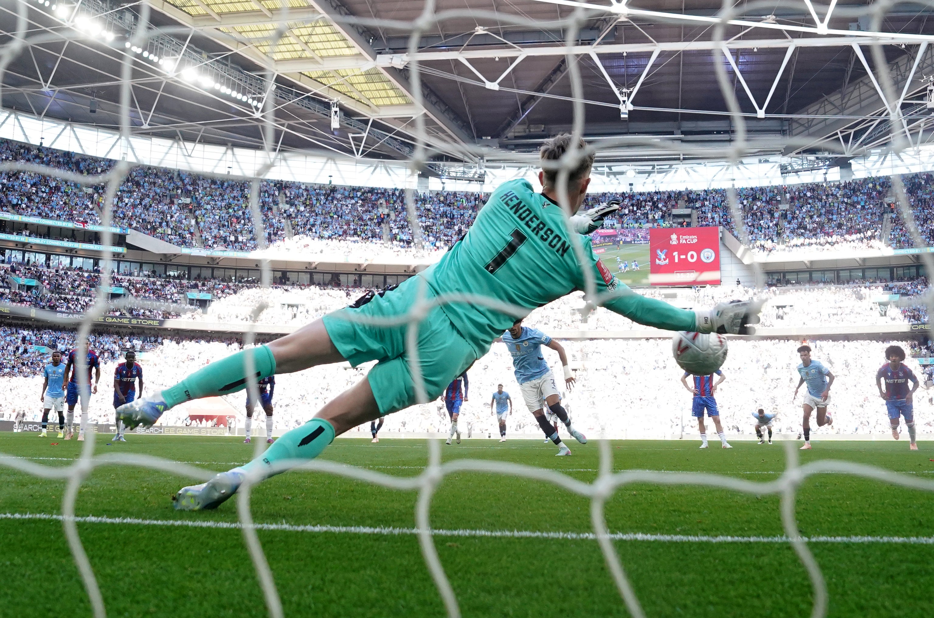 Dean Henderson was in inspired form at Wembley last year