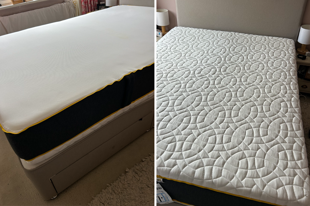The mattress features a dual side design (Daisy Lester)