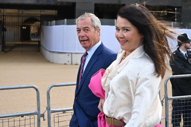 The Reform UK leader’s partner Laure Ferrari discovered the damage to the door upon returning to their Greater London home