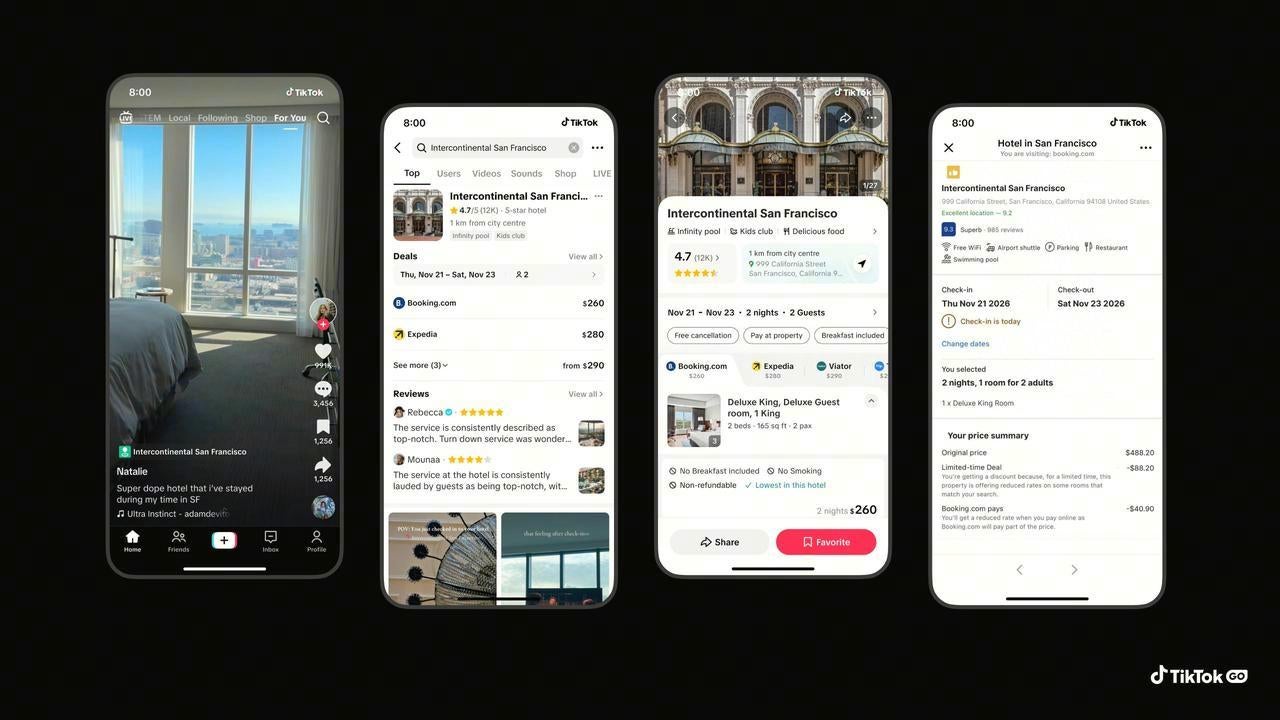 Holidays can now be booked directly on TikTok for the first time