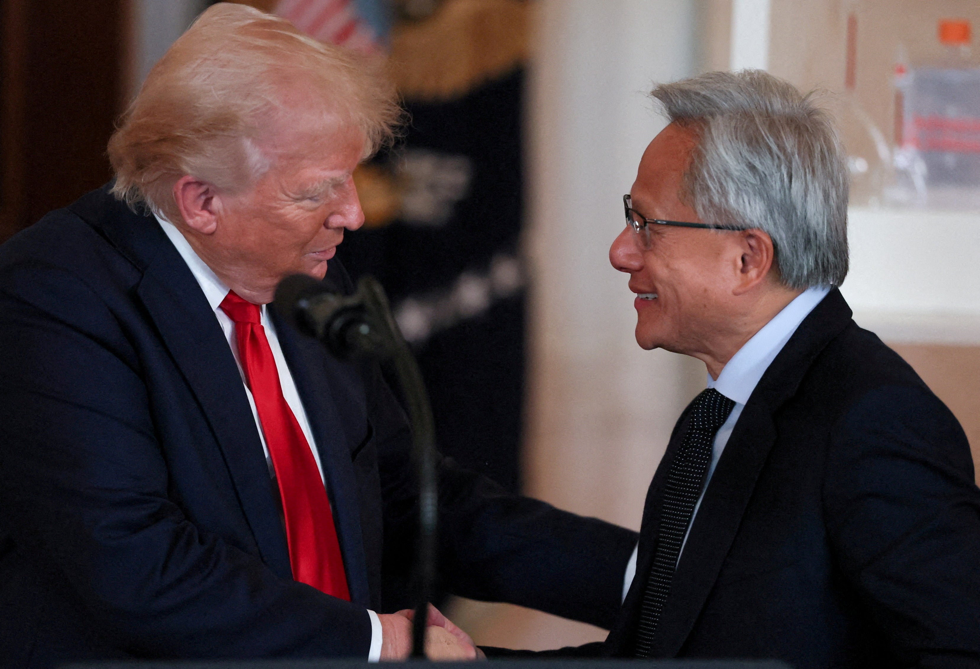 NVIDIA CEO Jensen Huang was invited on the trip by Trump, according to The New York Times