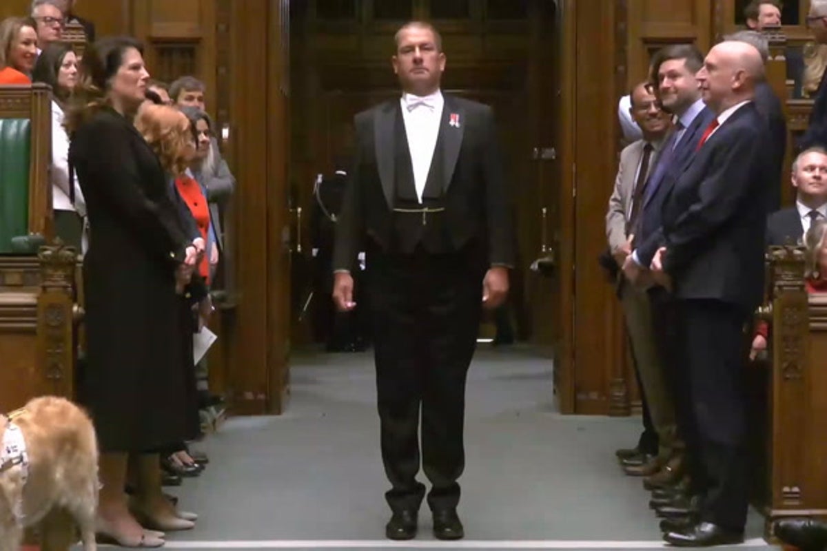 Image for: MP Heckles Black Rod: 'Not Now Andy' During King's Speech Summons