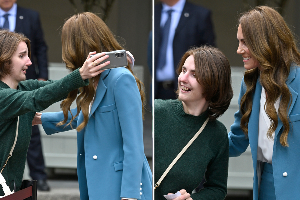 Kate hugs young royal fan as she makes first overseas trip since cancer treatment
